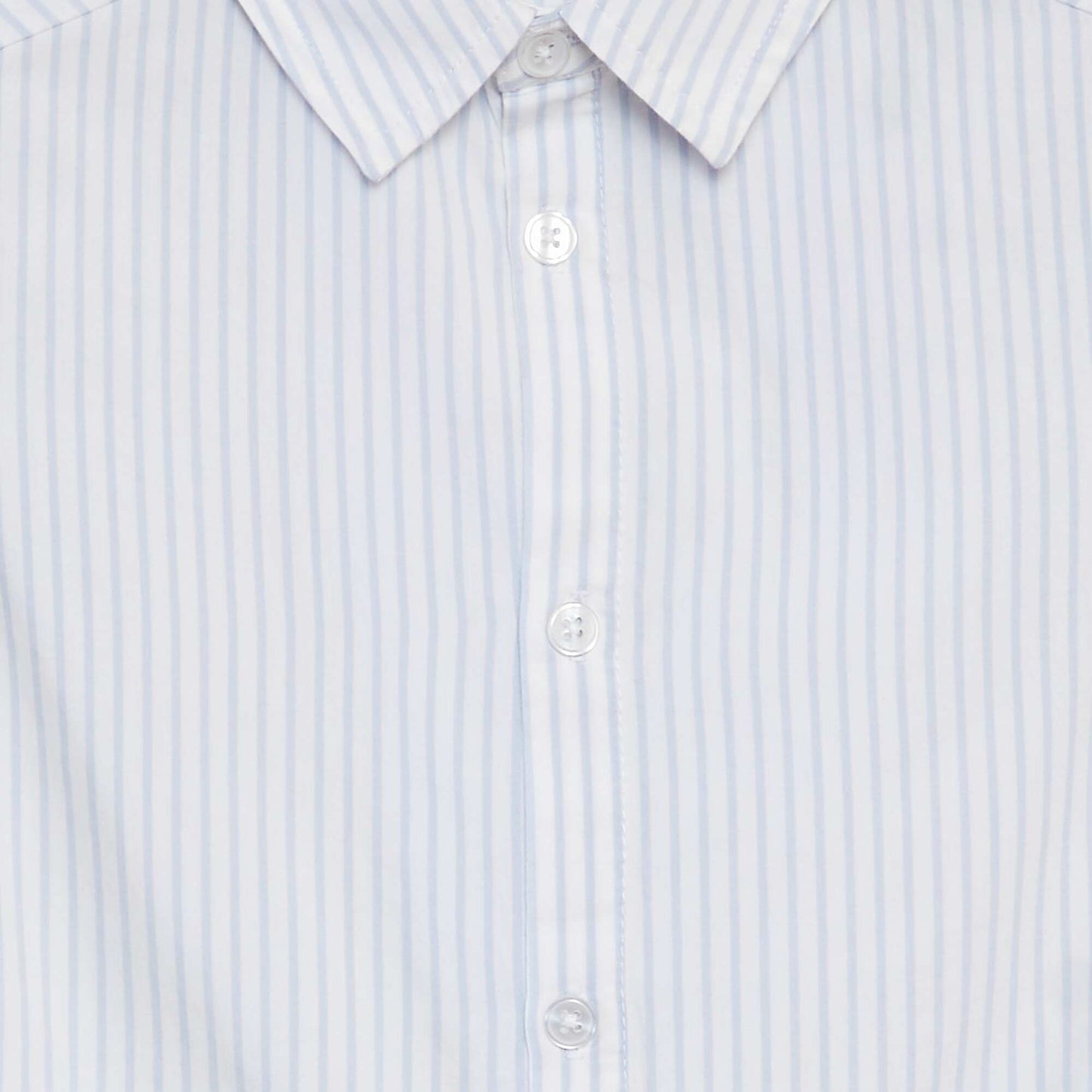 Chemise en popeline manches courtes BLEU