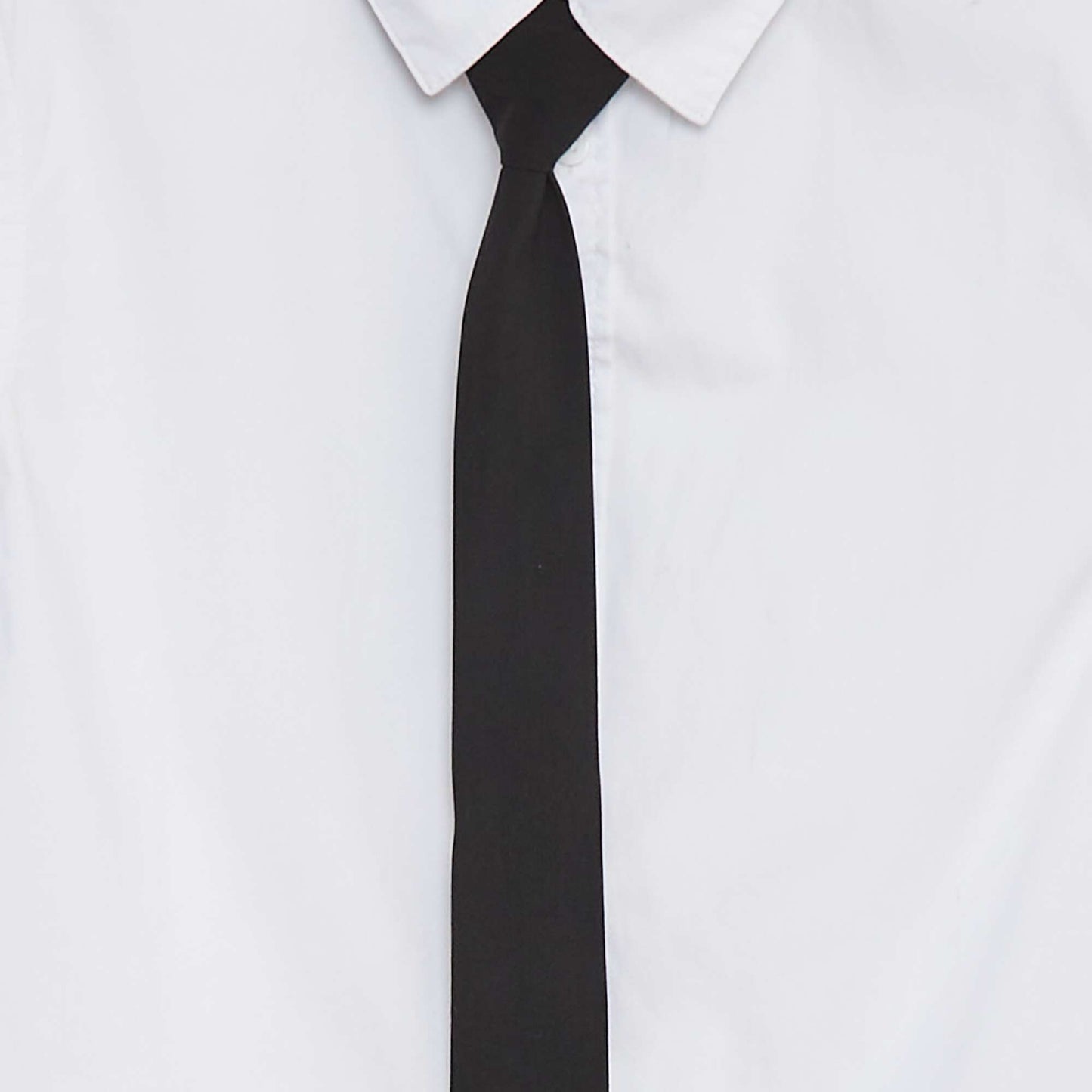 Chemise à manches courtes avec cravate BLANC