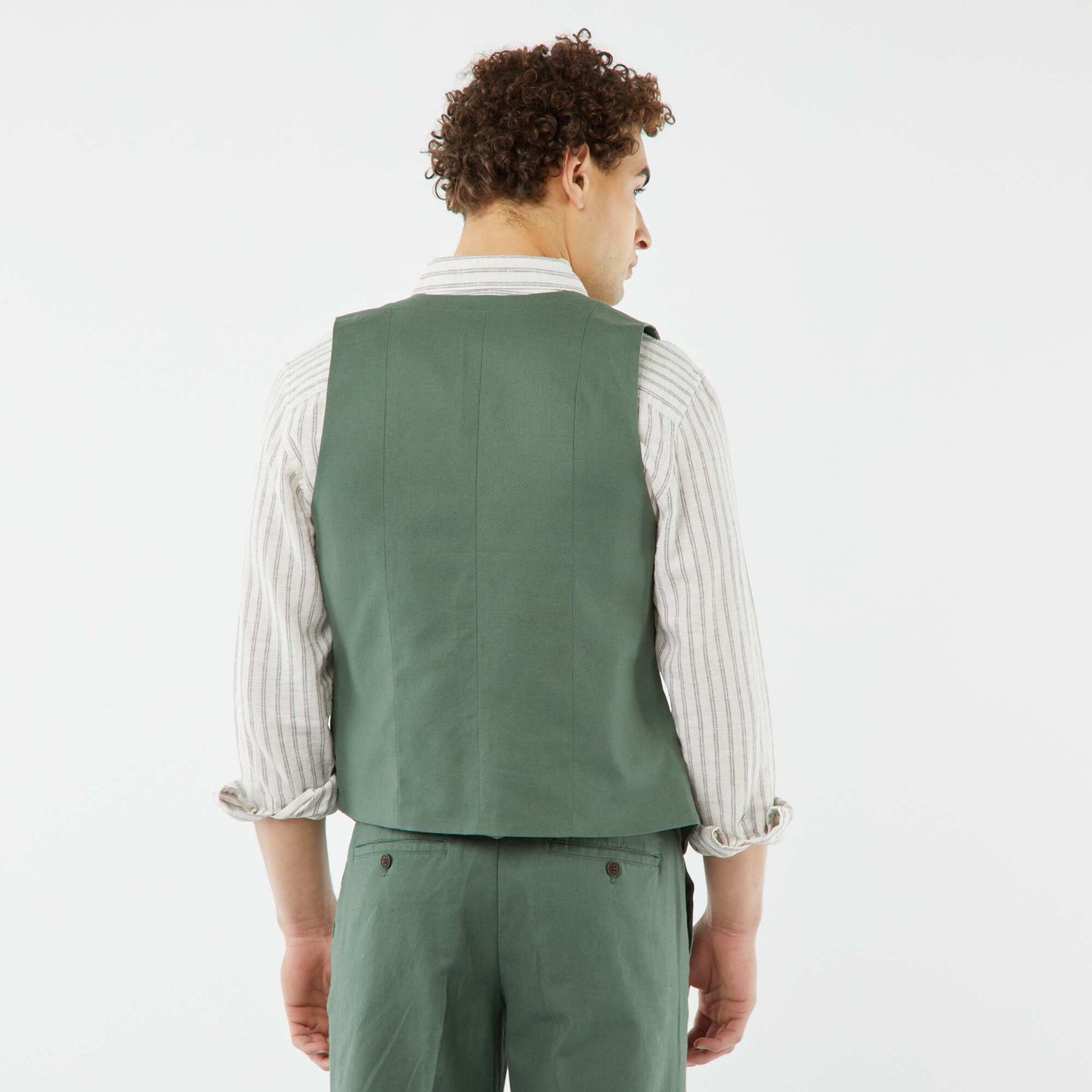 Gilet de costume slim VERT