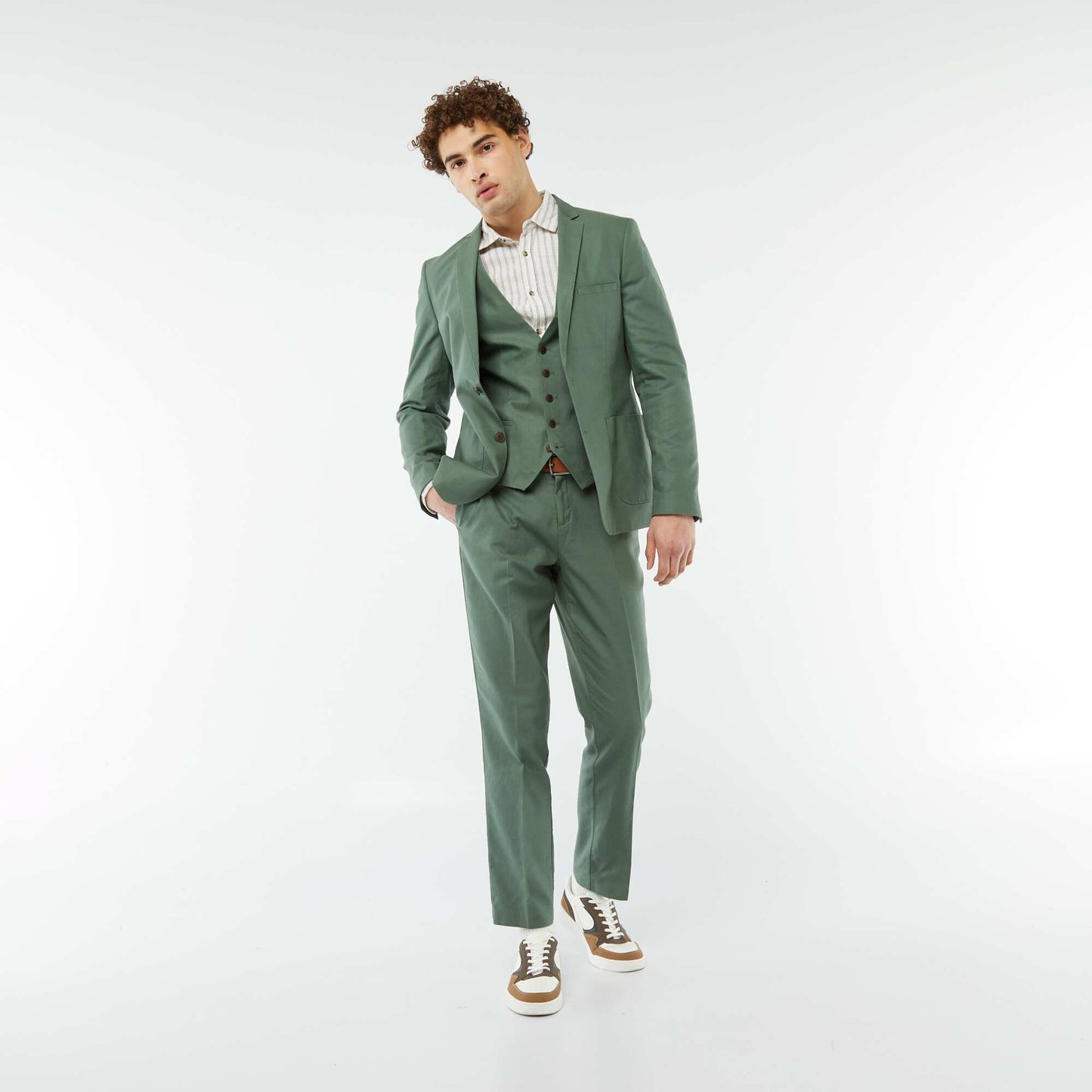 Gilet de costume slim VERT