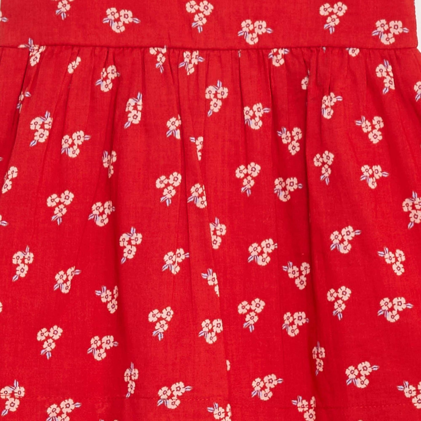 Robe sans manches en voile de coton ROUGE