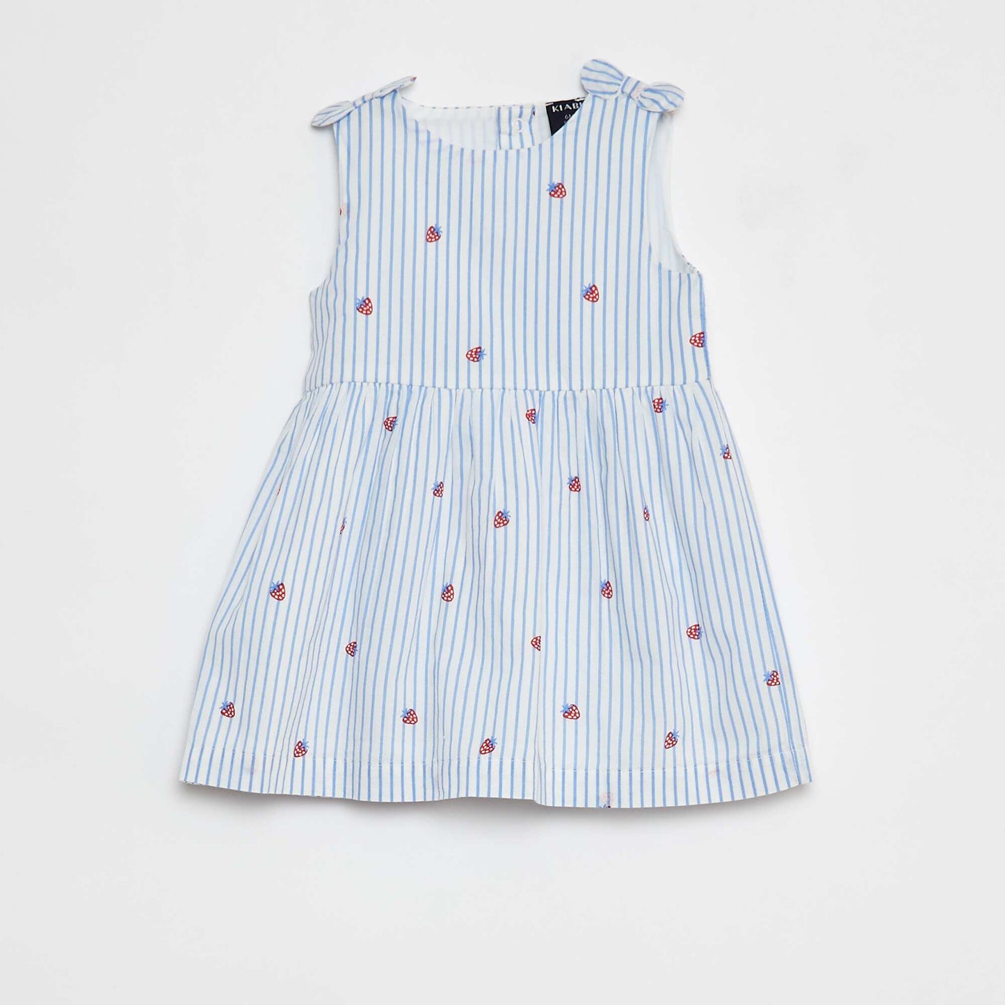 Robe sans manches en voile de coton BLANC