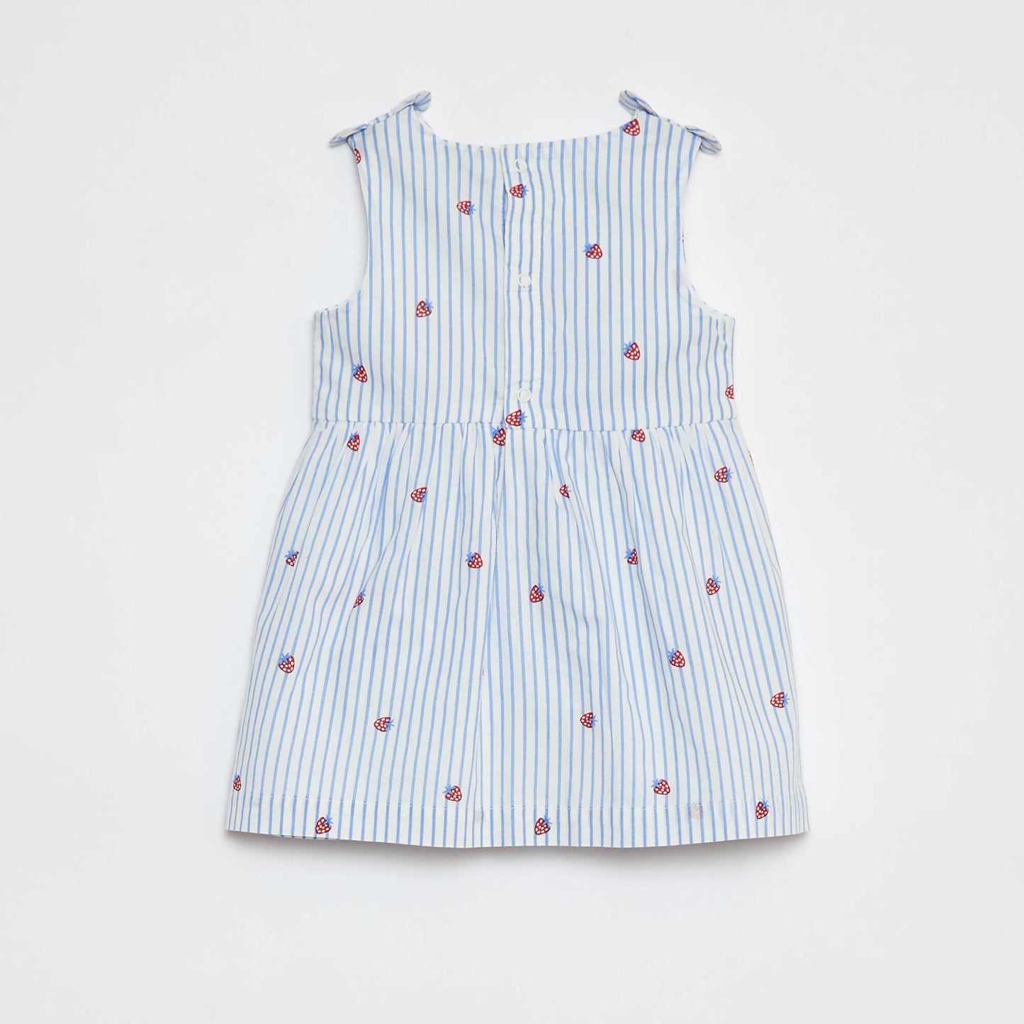 Robe sans manches en voile de coton BLANC