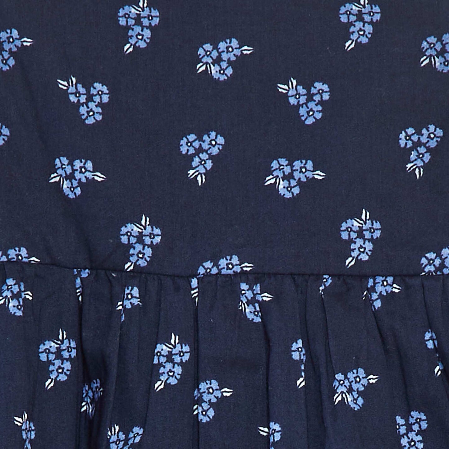 Robe sans manches en voile de coton BLEU