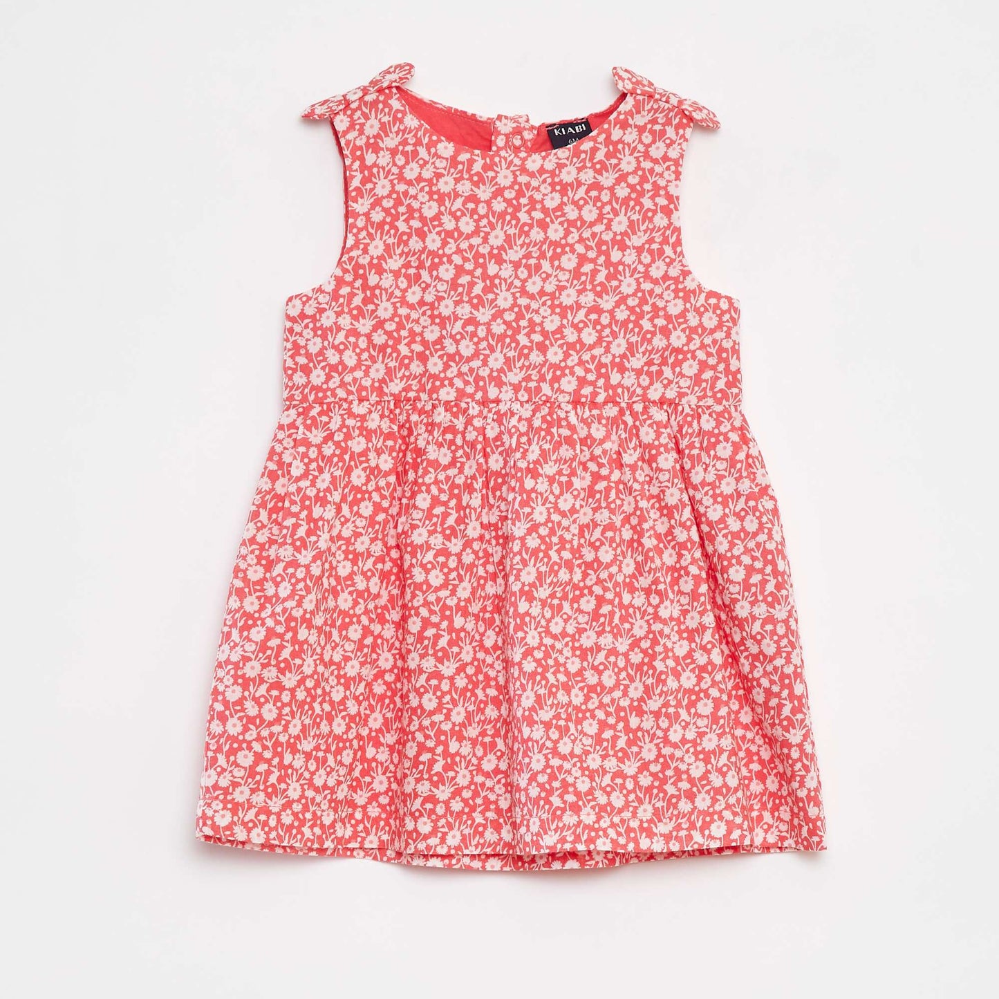 Robe sans manches en voile de coton ROSE