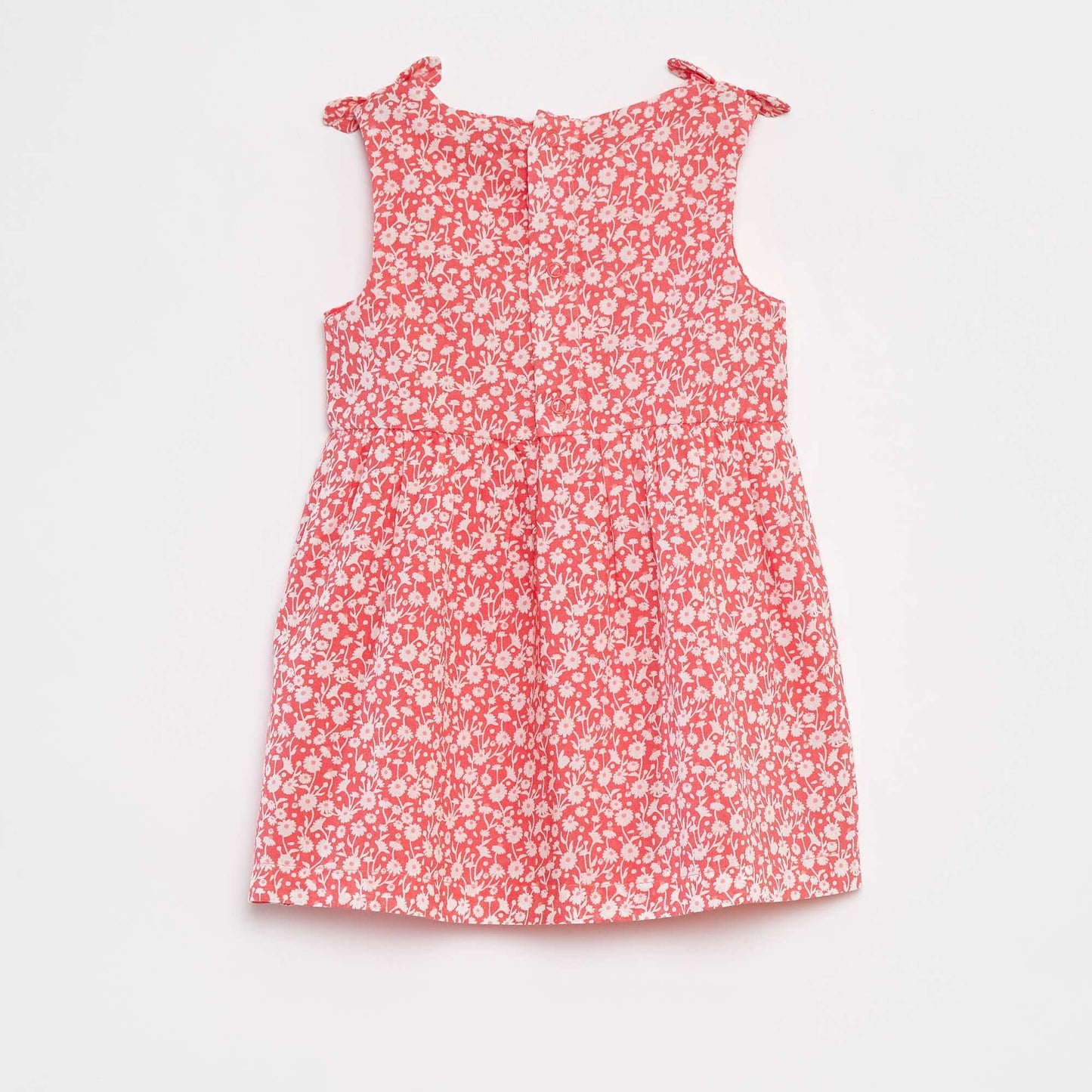 Robe sans manches en voile de coton ROSE