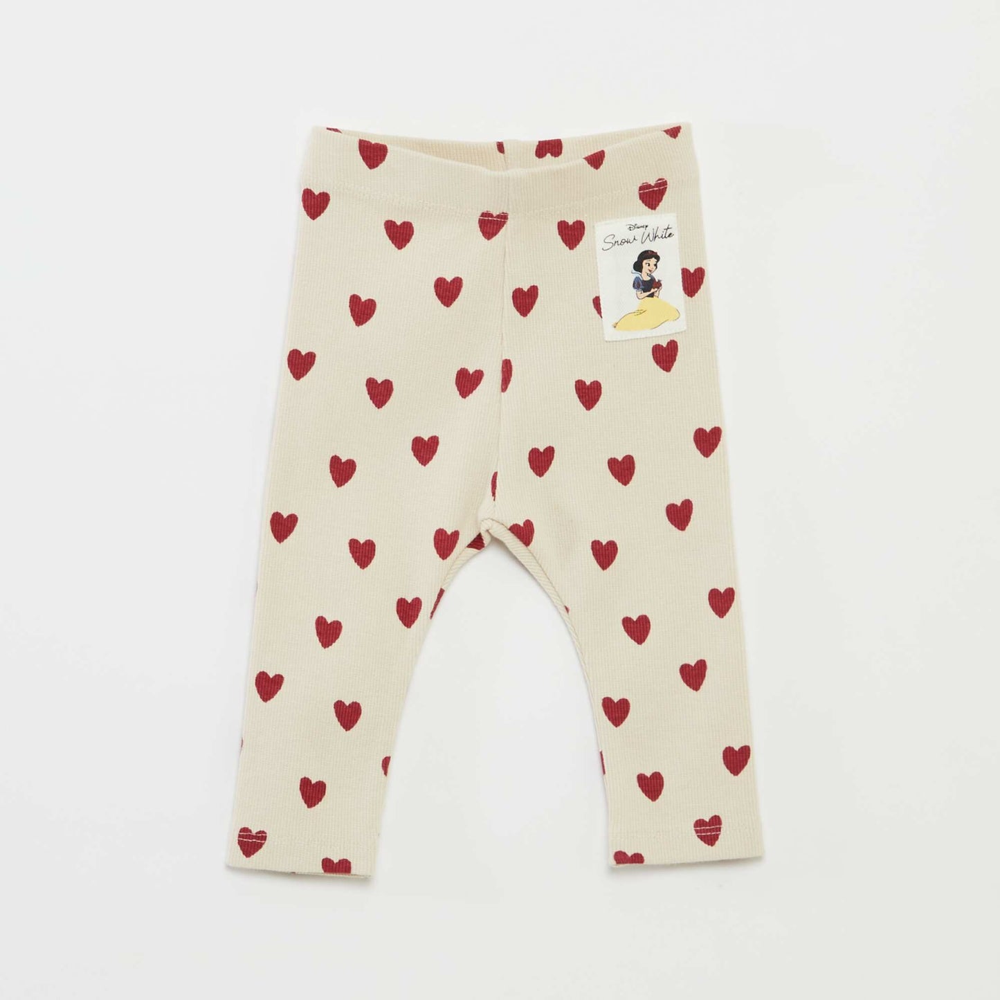 Legging côtelé imprimé BLANC