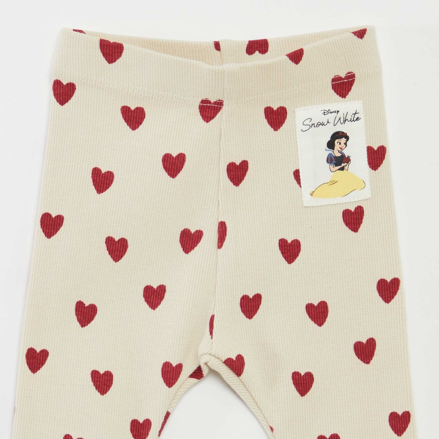 Legging côtelé imprimé BLANC