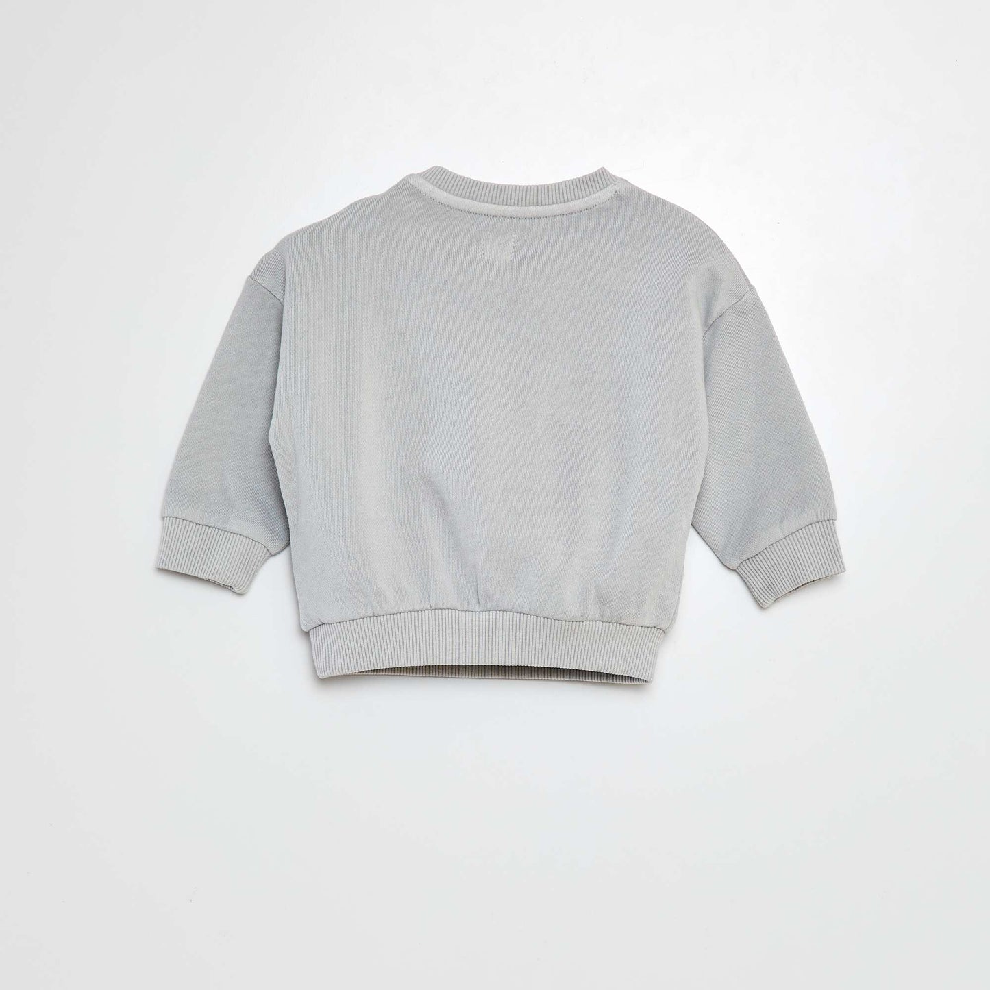 Sweat en molleton imprimé recto/verso BLEU