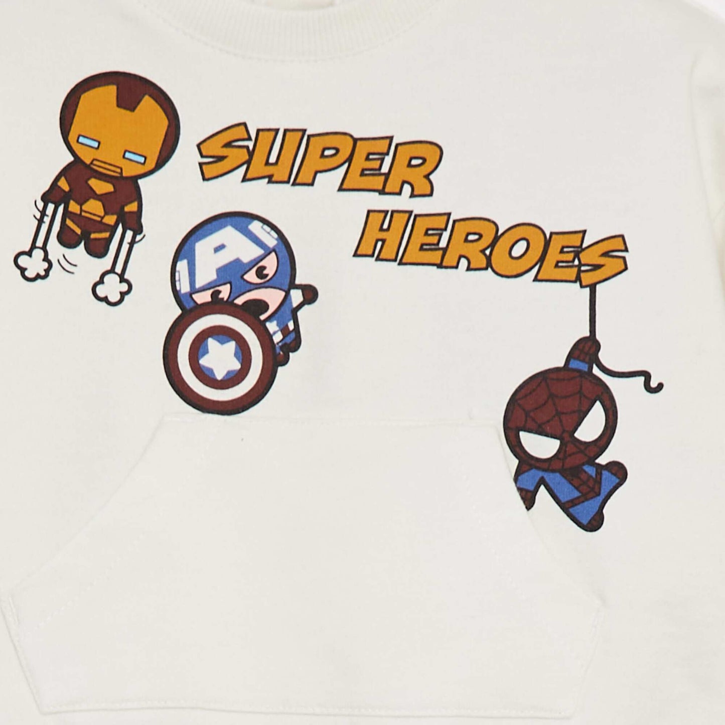 Ensemble sweat + jogging 'Marvel' - 2 pièces BLANC