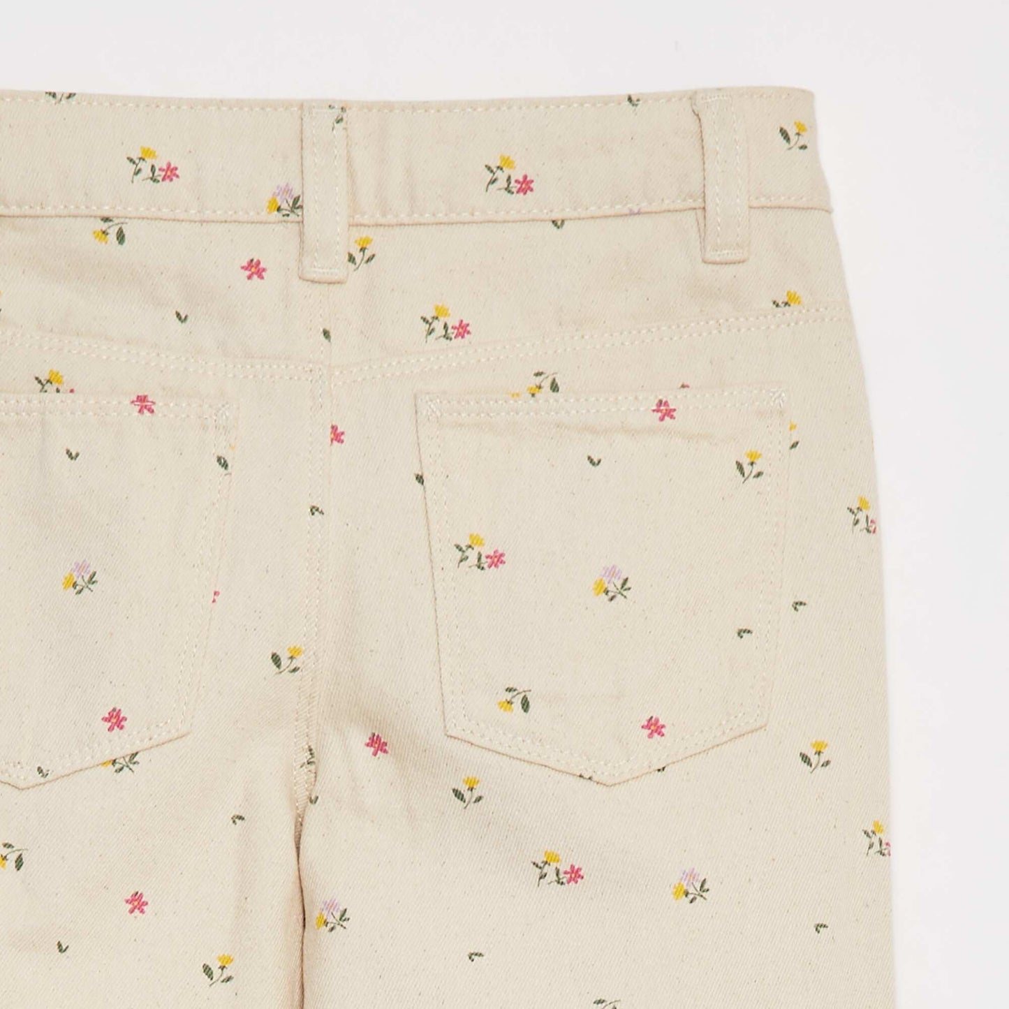 Pantalon denim cropped BLANC