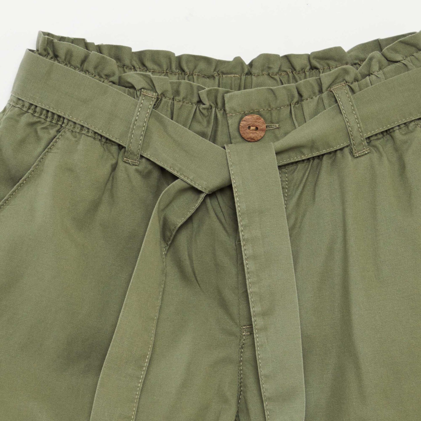 Short paperbag avec ceinture VERT