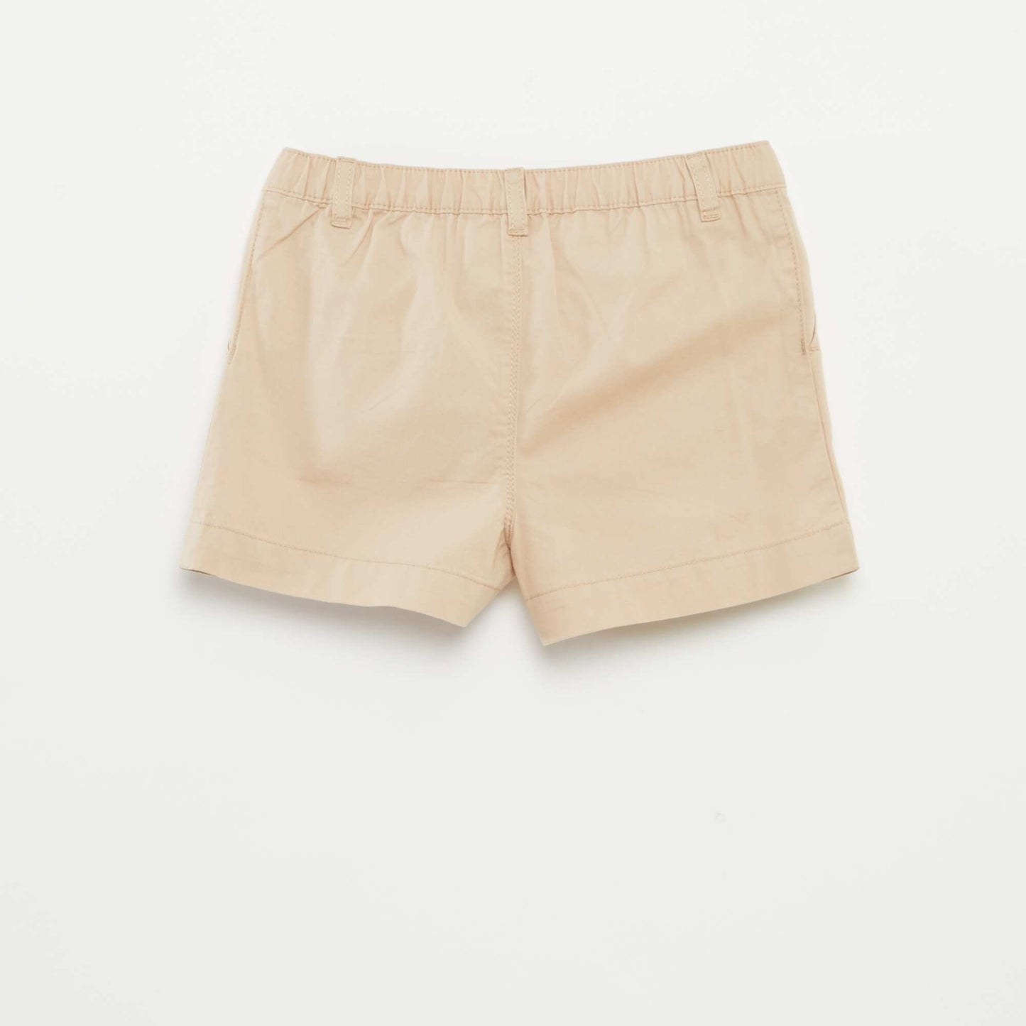 Short uni avec taille ajustable BEIGE