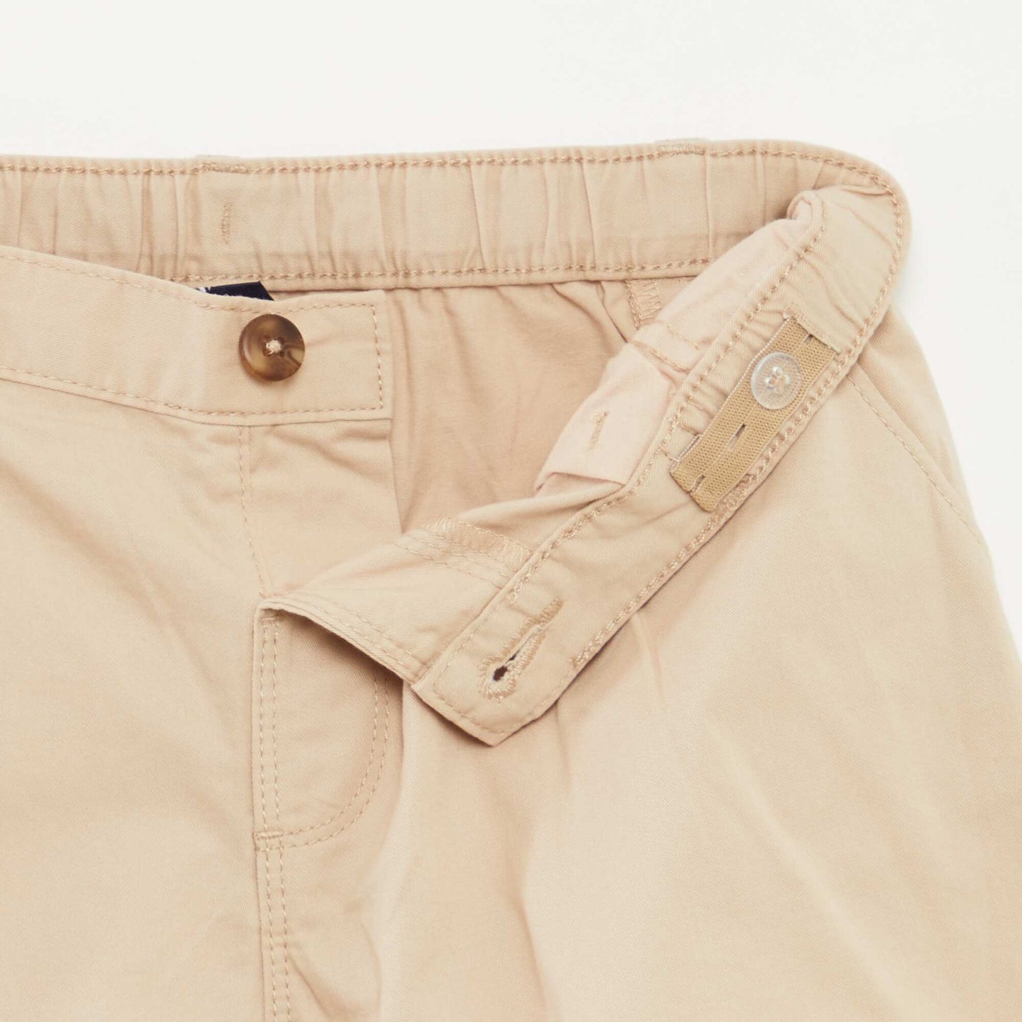 Short uni avec taille ajustable BEIGE