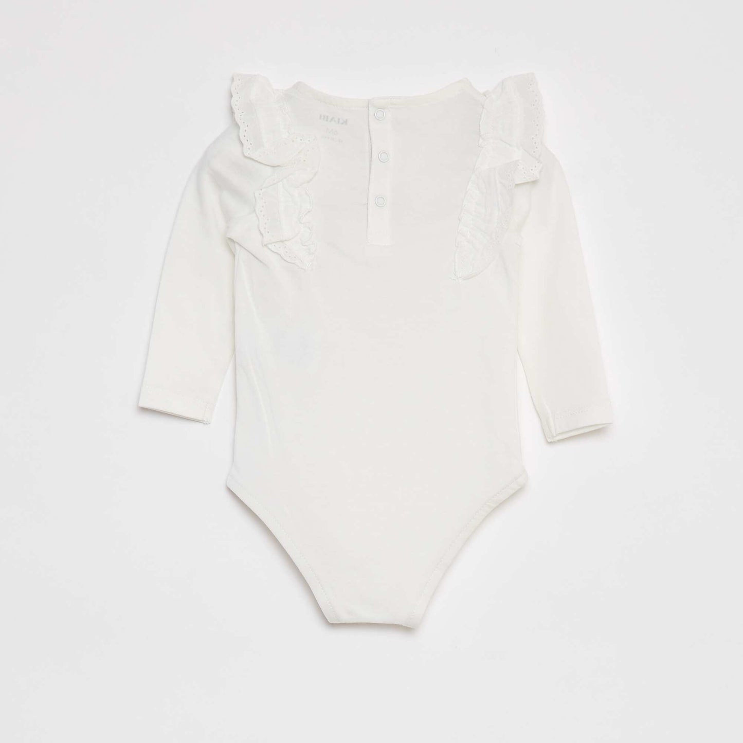 Body en coton avec broderies BLANC
