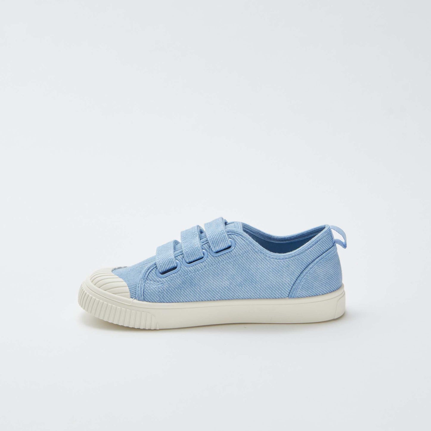 Baskets en toile avec scratchs BLEU