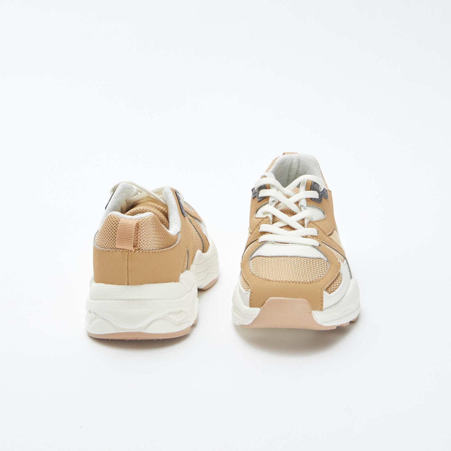 Baskets en mesh en simili BLANC
