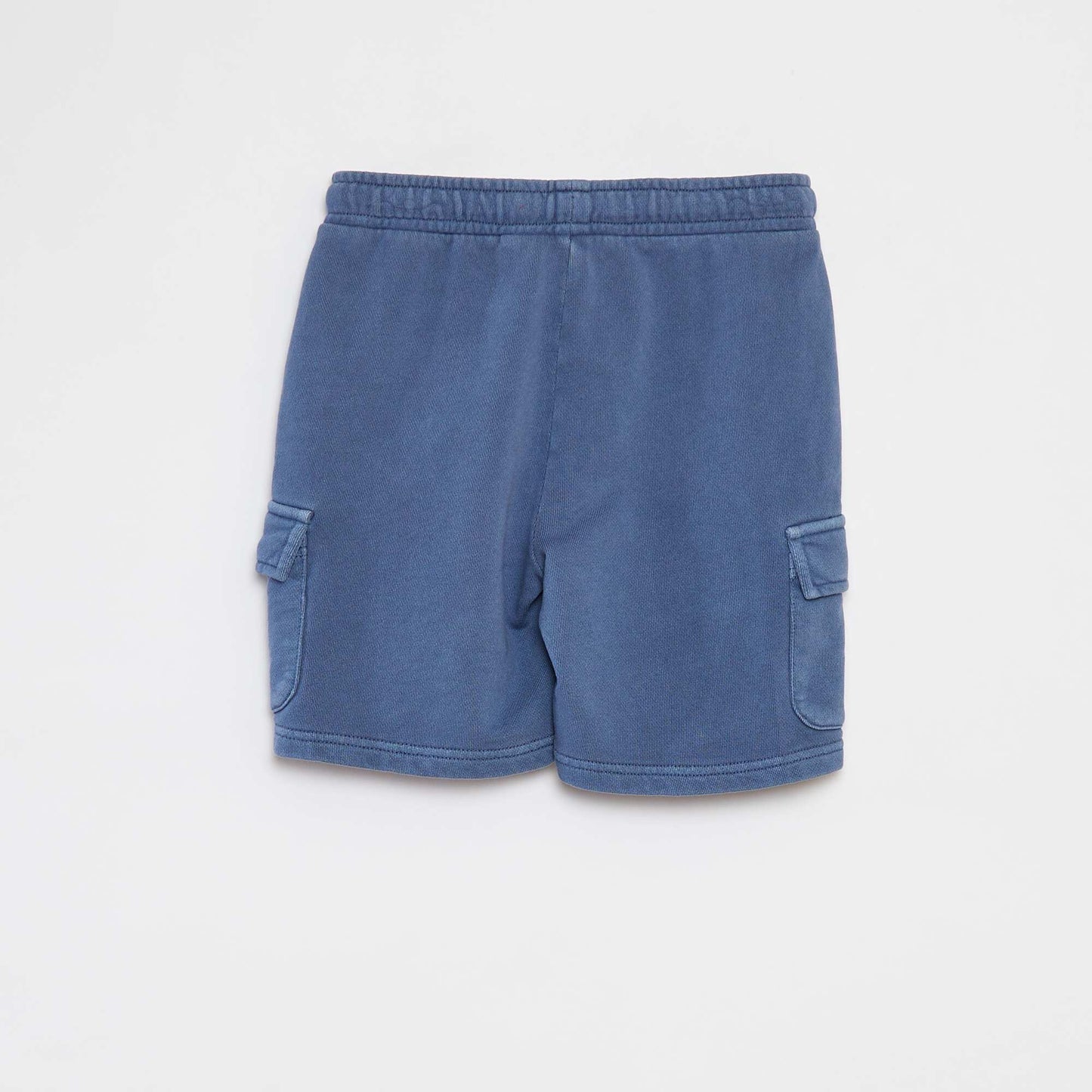 Short en molleton léger avec poche à rabat BLEU