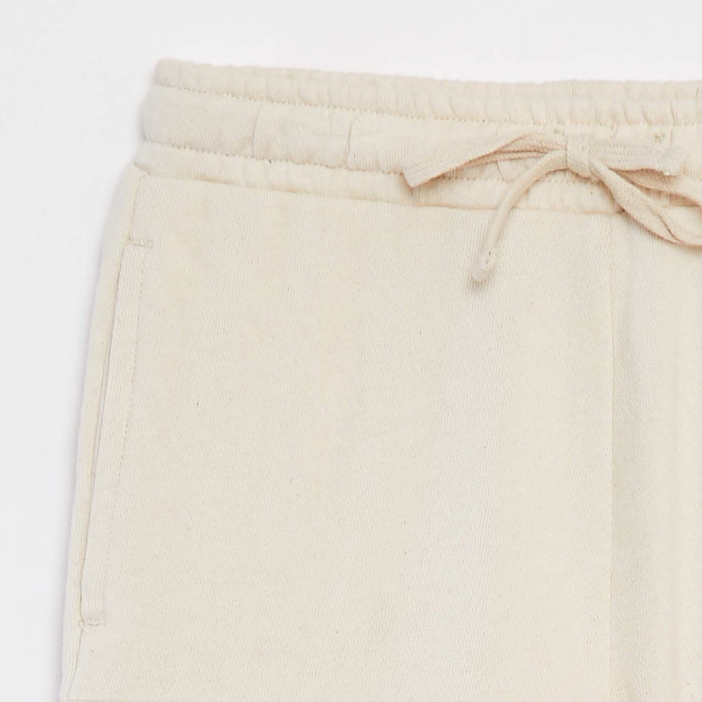 Short en molleton léger avec poche à rabat BLANC