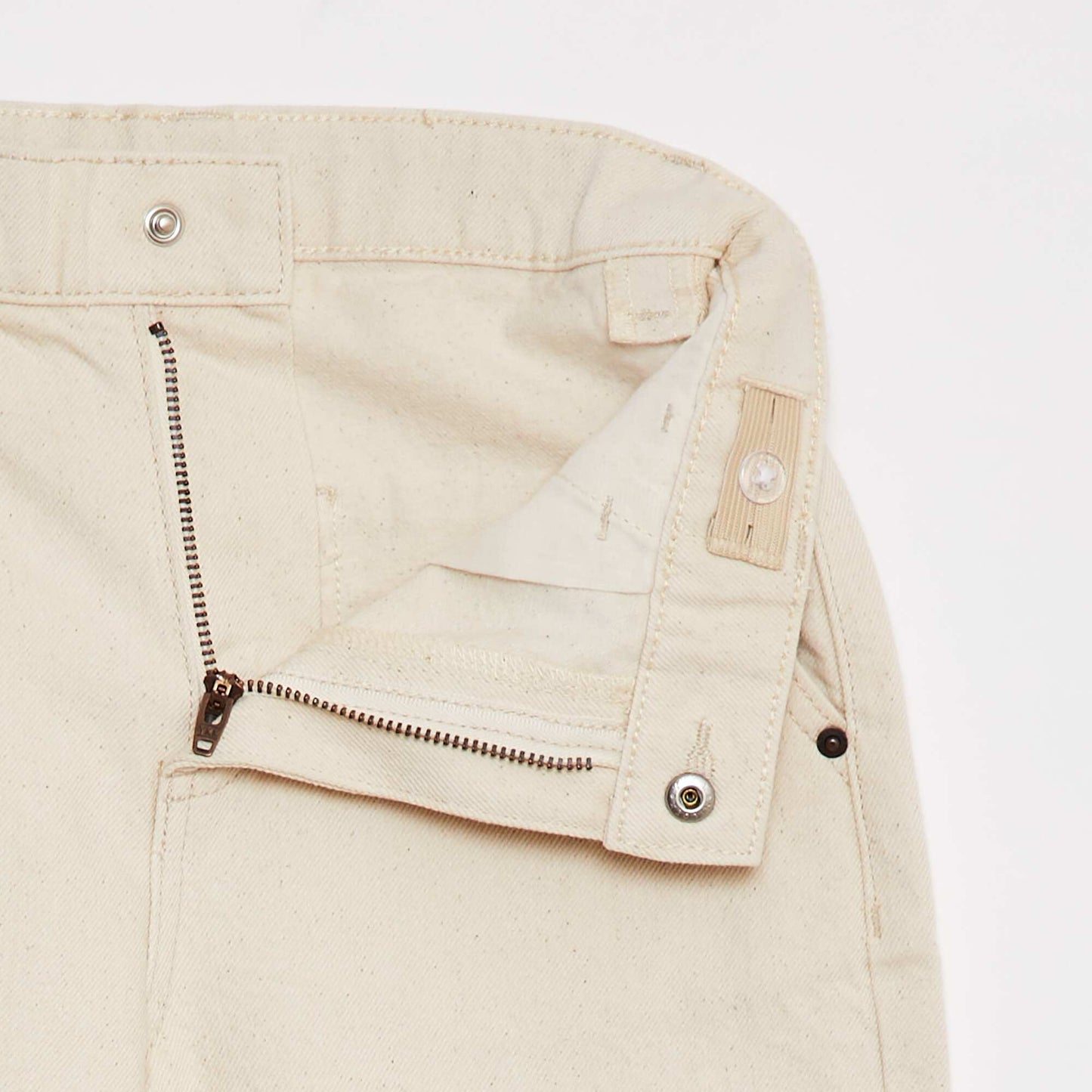 Pantalon slim avec taille ajustable BLANC