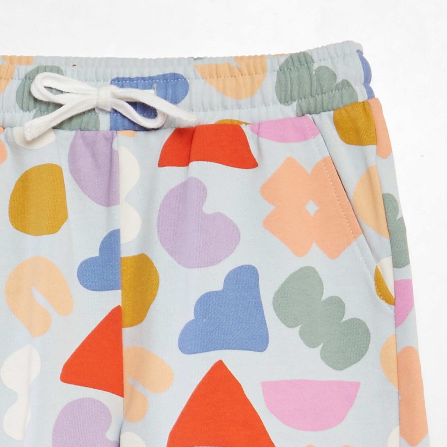 Short imprimé en molleton fin - Graphik Edition BLANC