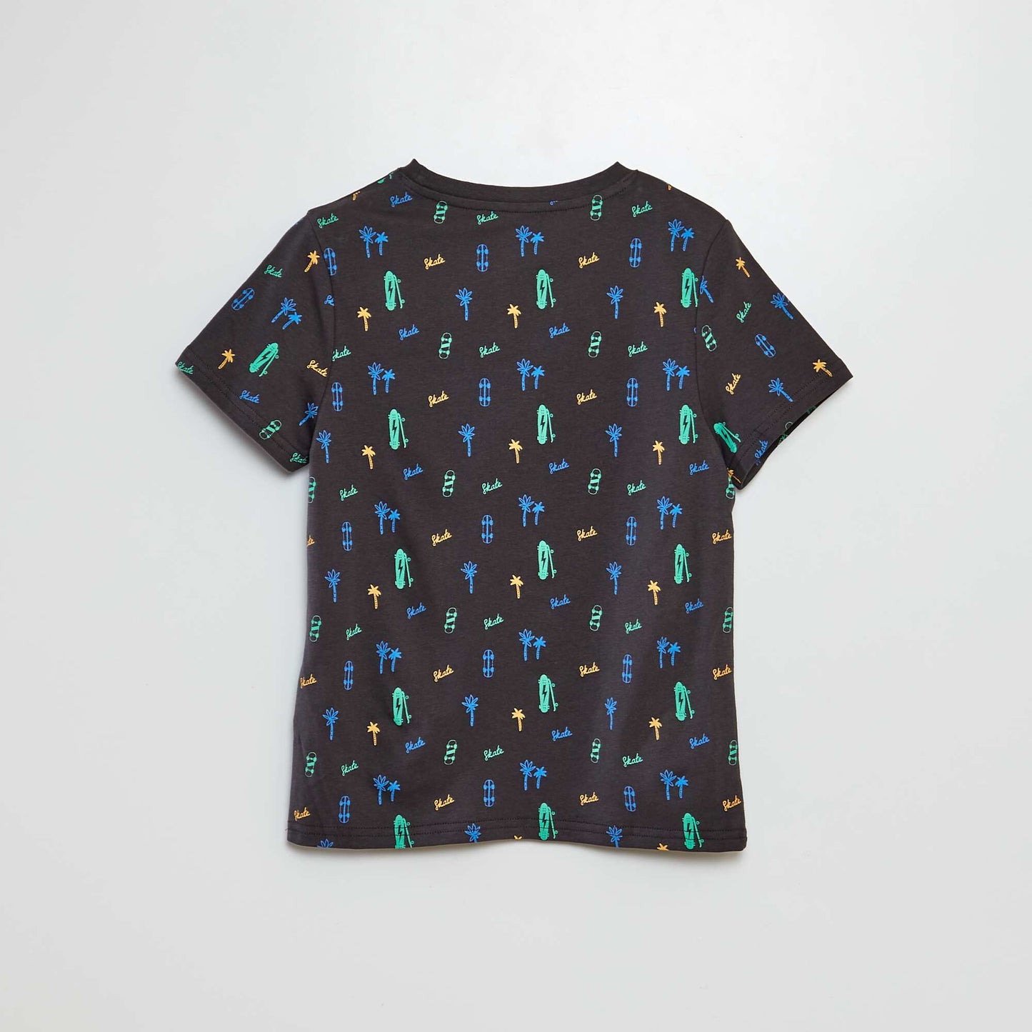 T-shirt manches courtes à motif GRIS