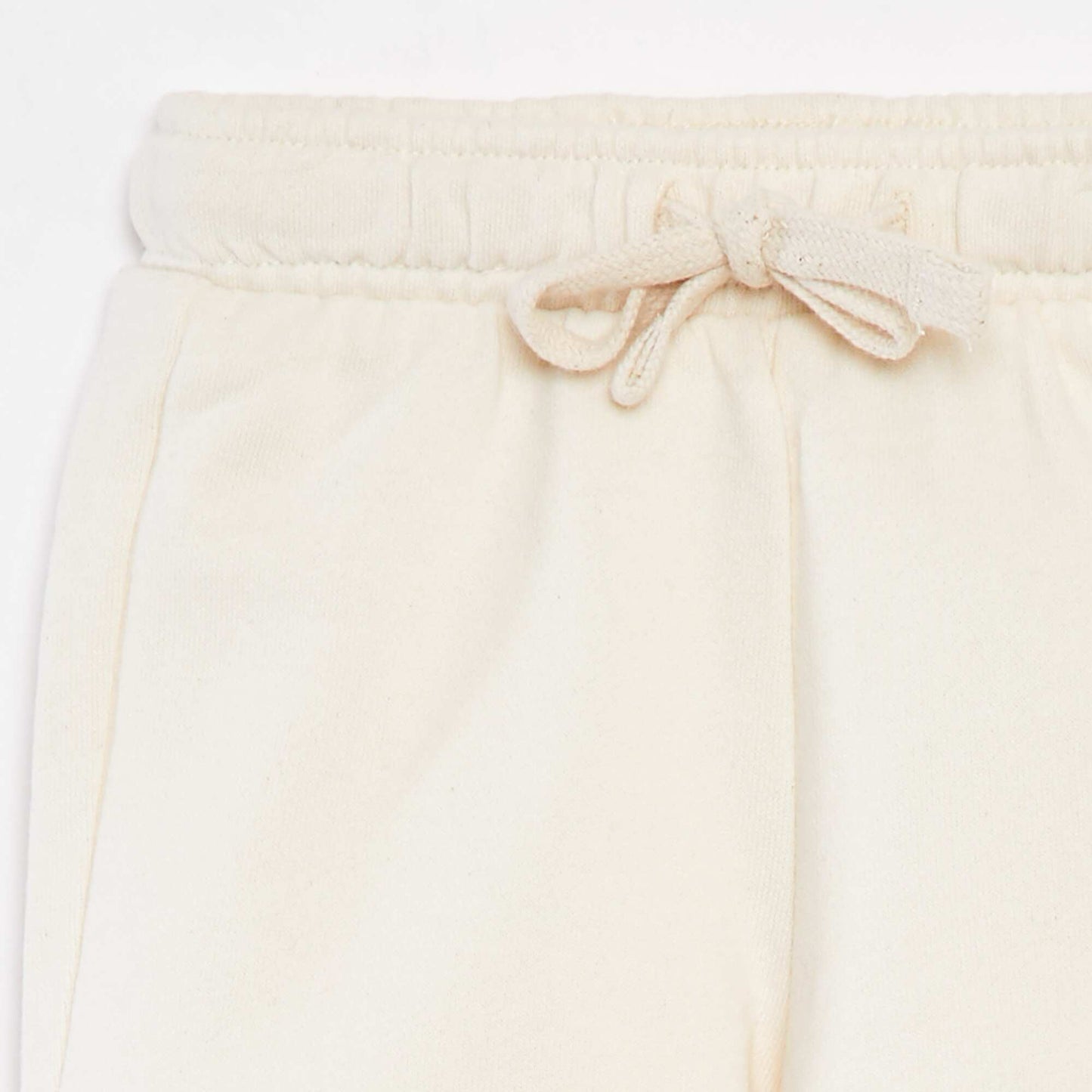 Short uni avec taille élastiquée BLANC