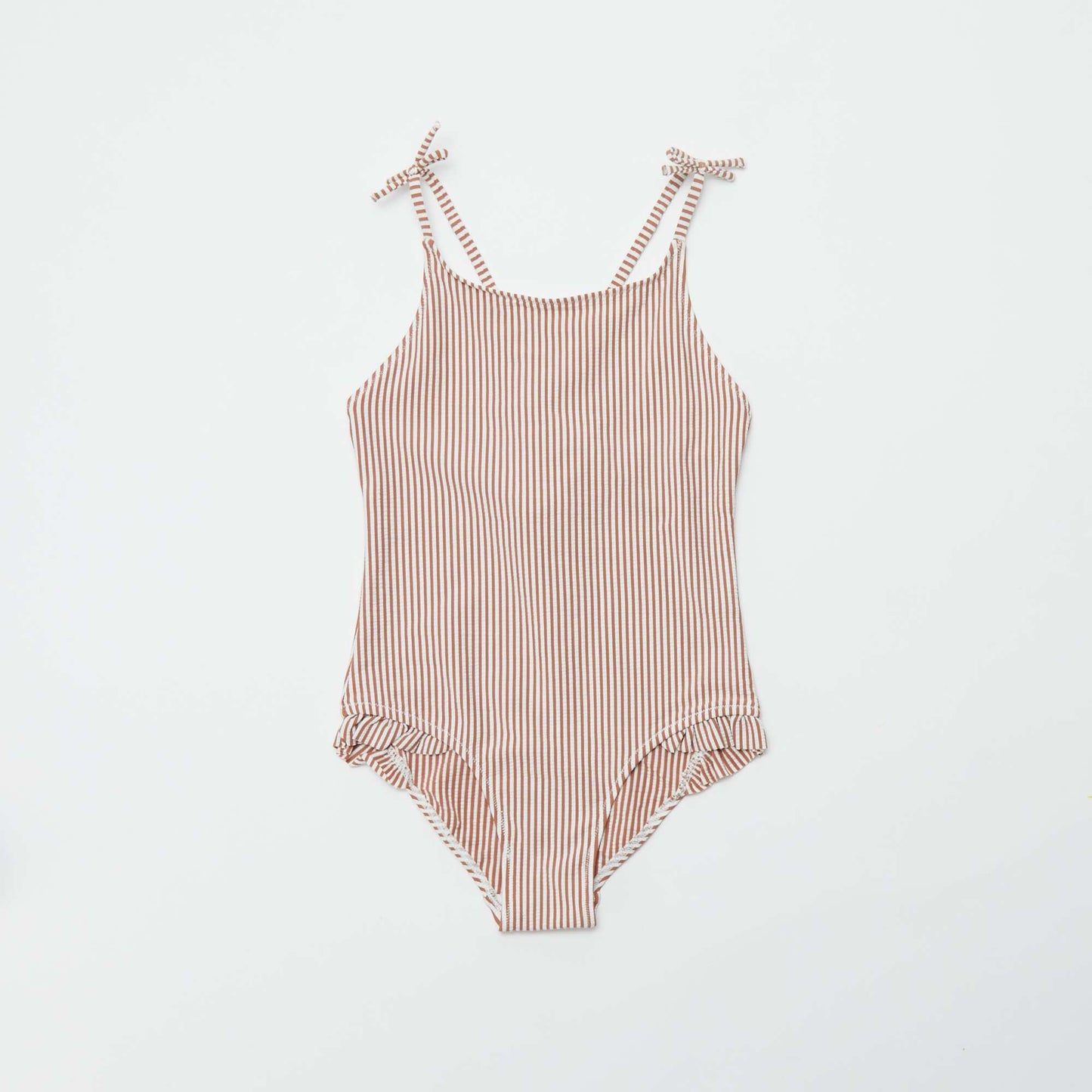Maillot de bain rayé - 1 pièce MARRON