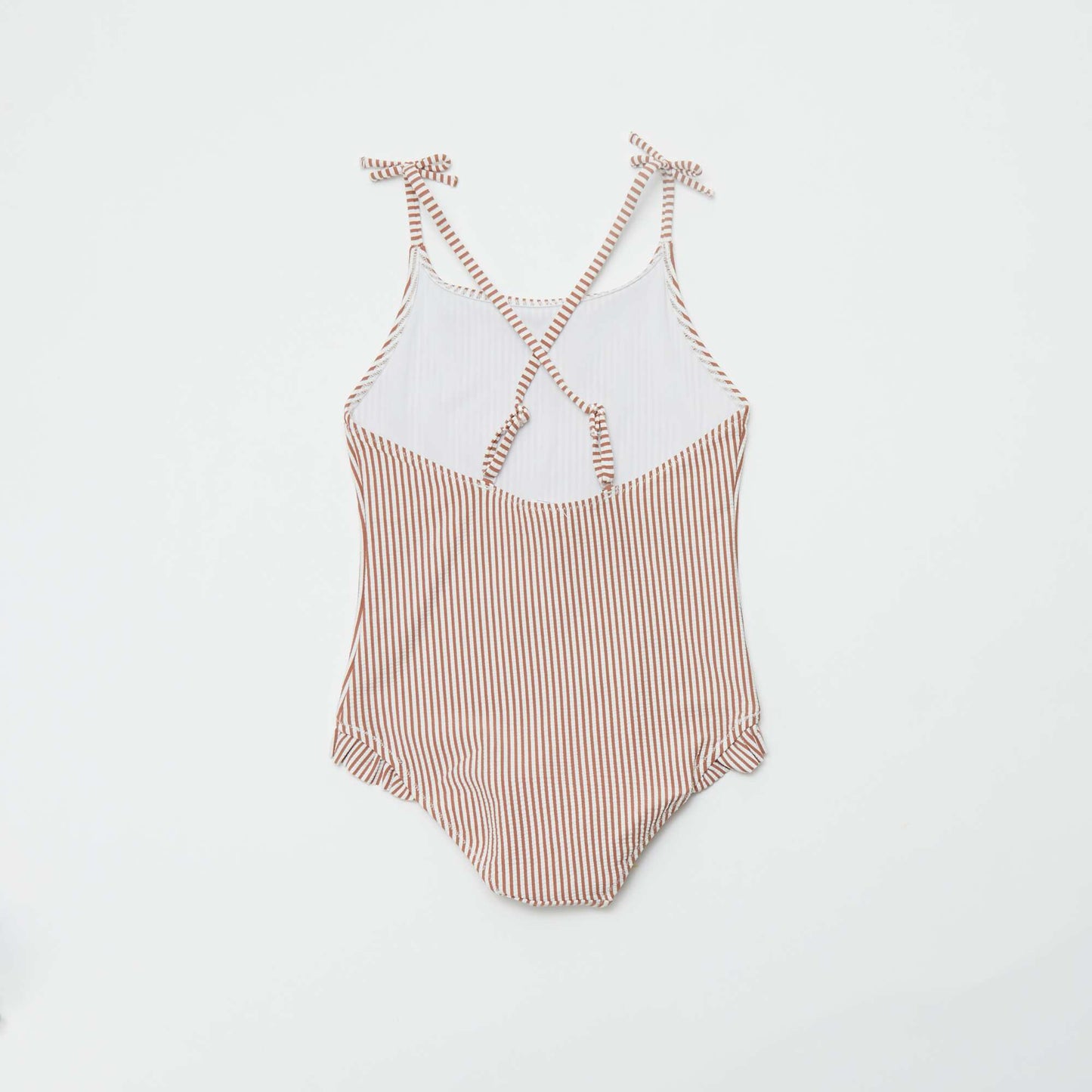 Maillot de bain rayé - 1 pièce MARRON