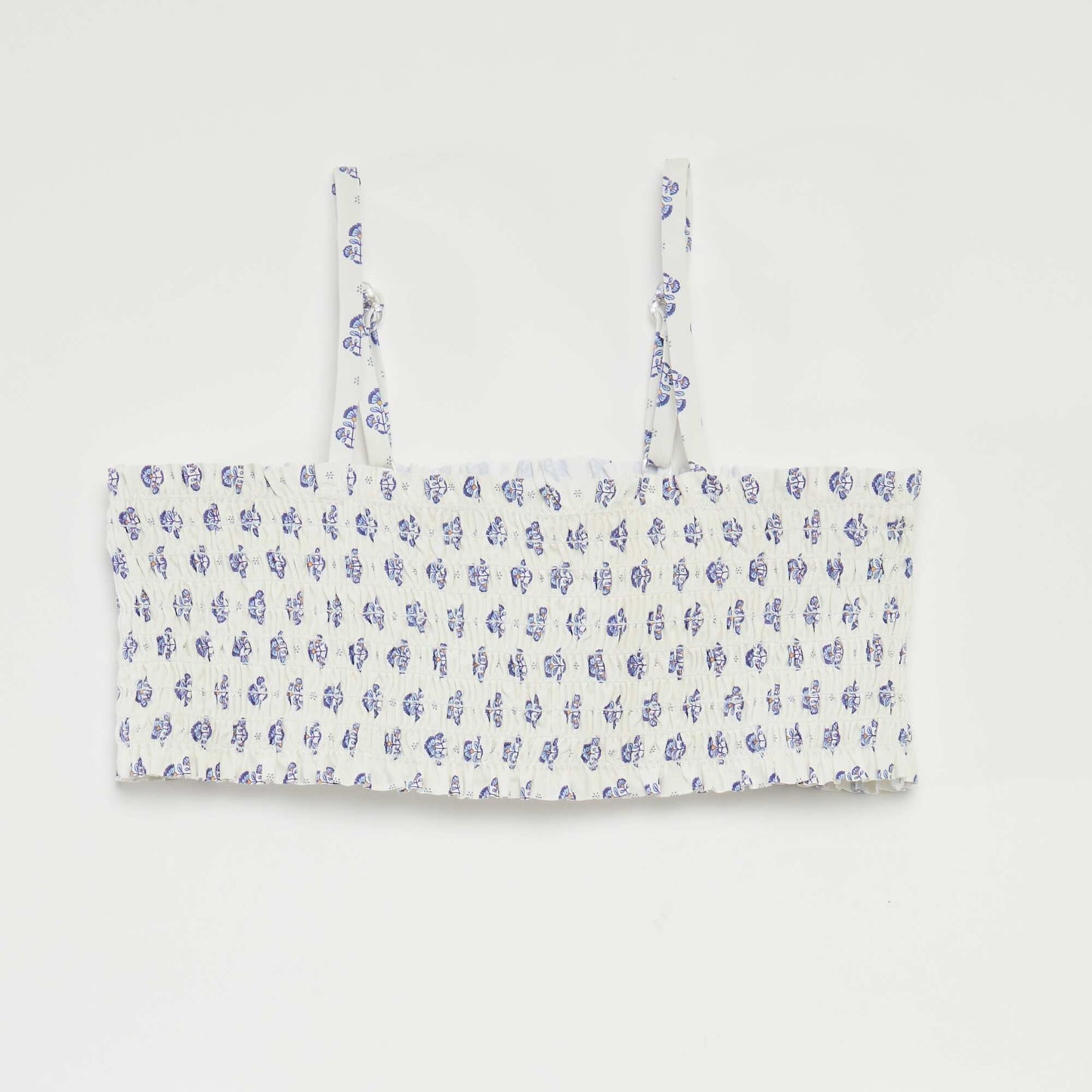 Maillot de bain fleuri - 2 pièces BLANC