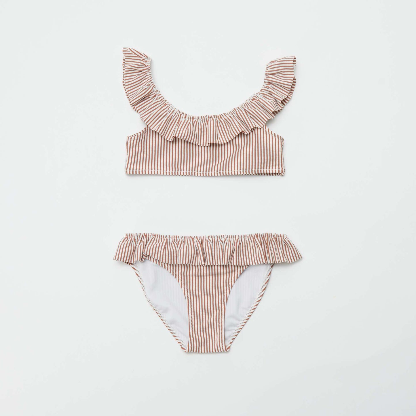 Maillot de bain rayé - 2 pièces MARRON