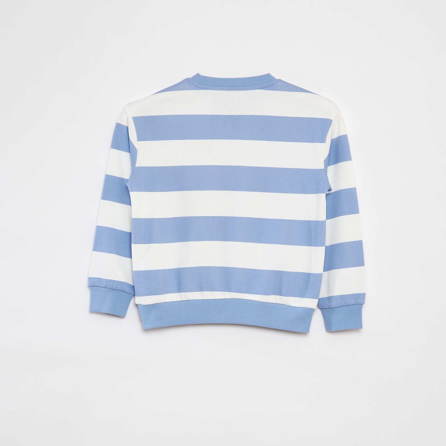 Sweat large à manches longues avec print BLEU