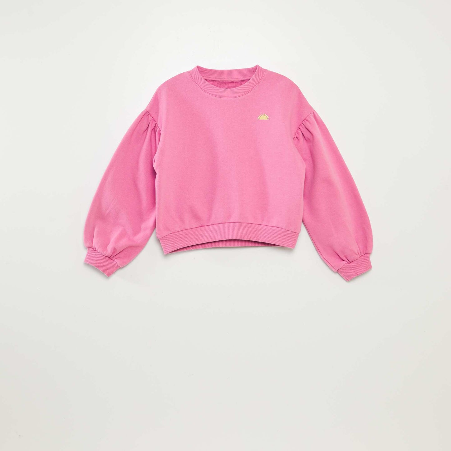 Sweat en molleton avec broderie poitrine VIOLET