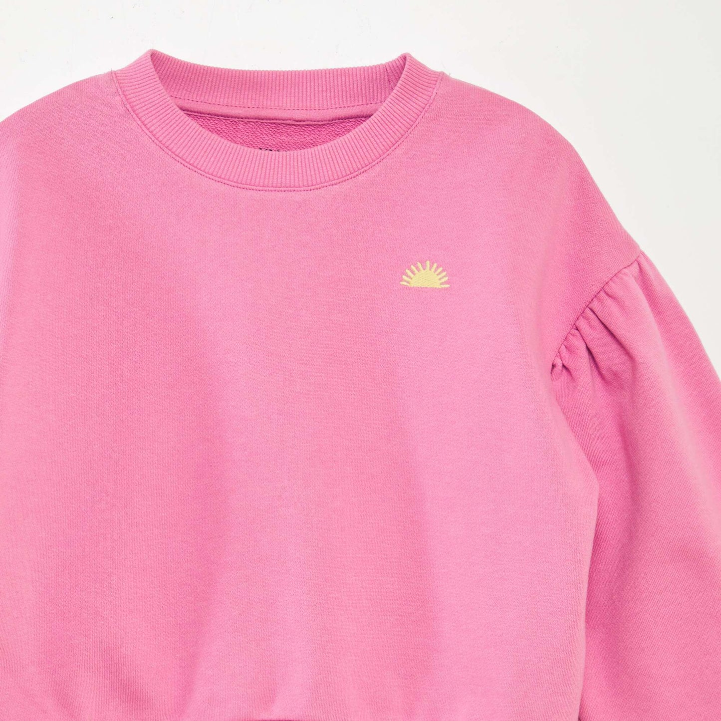 Sweat en molleton avec broderie poitrine VIOLET