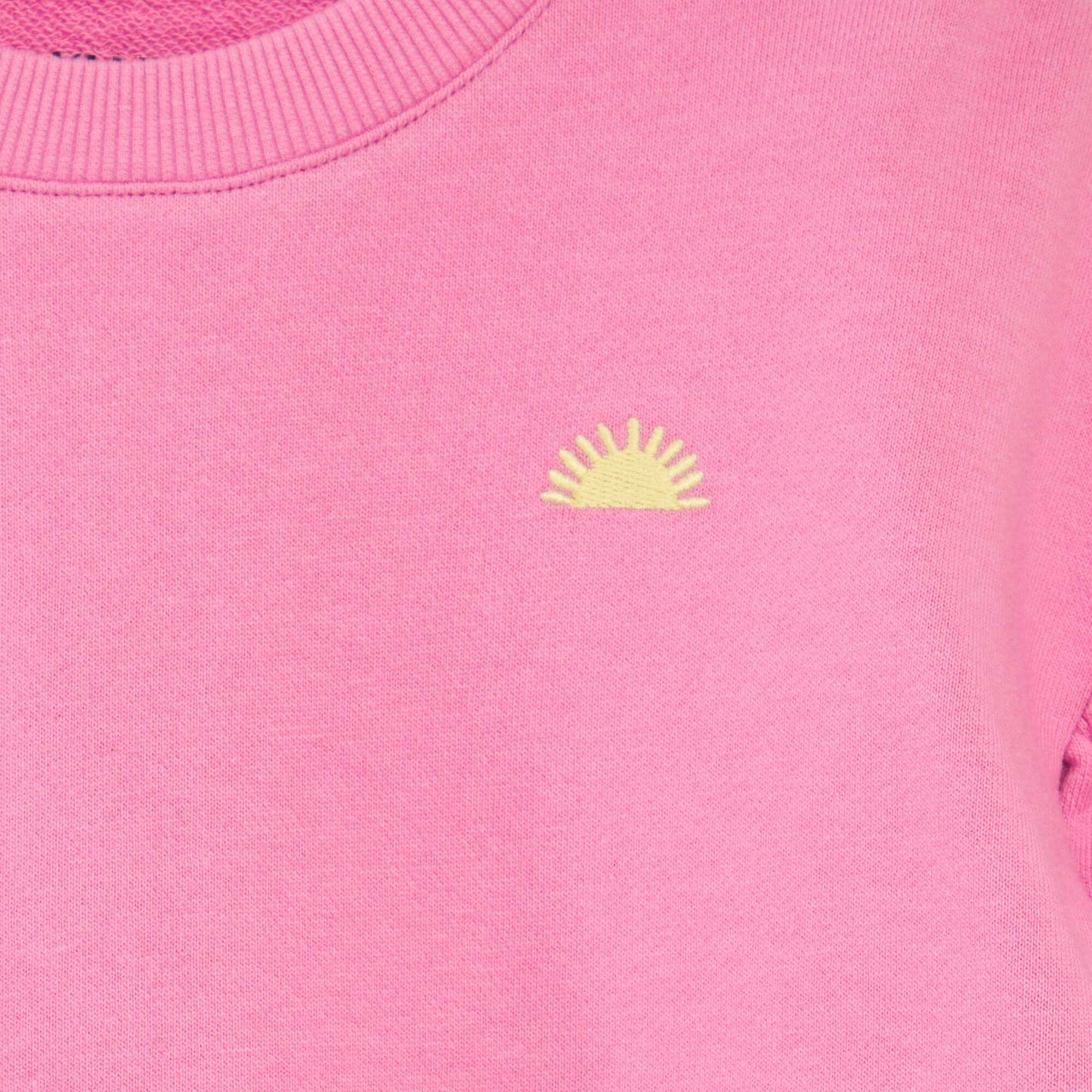 Sweat en molleton avec broderie poitrine VIOLET
