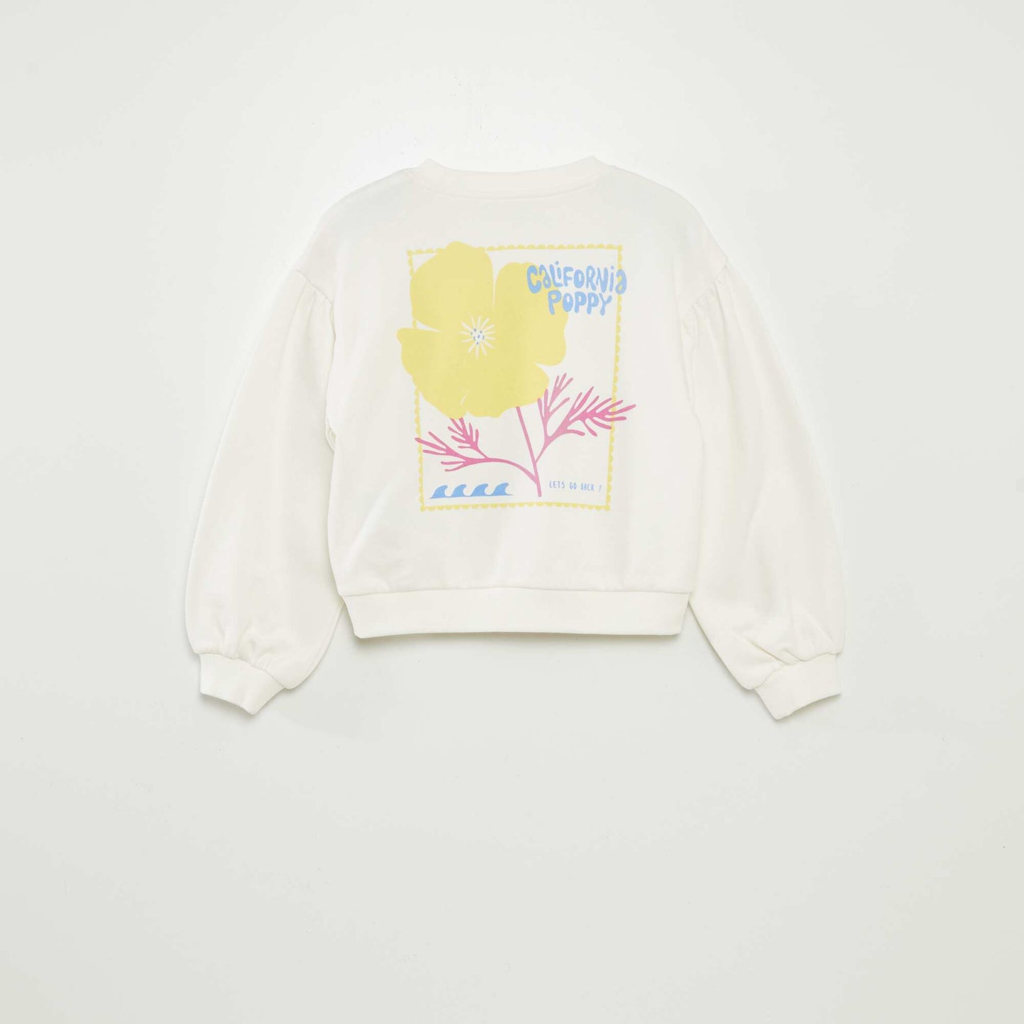 Sweat en molleton avec broderie poitrine BLANC