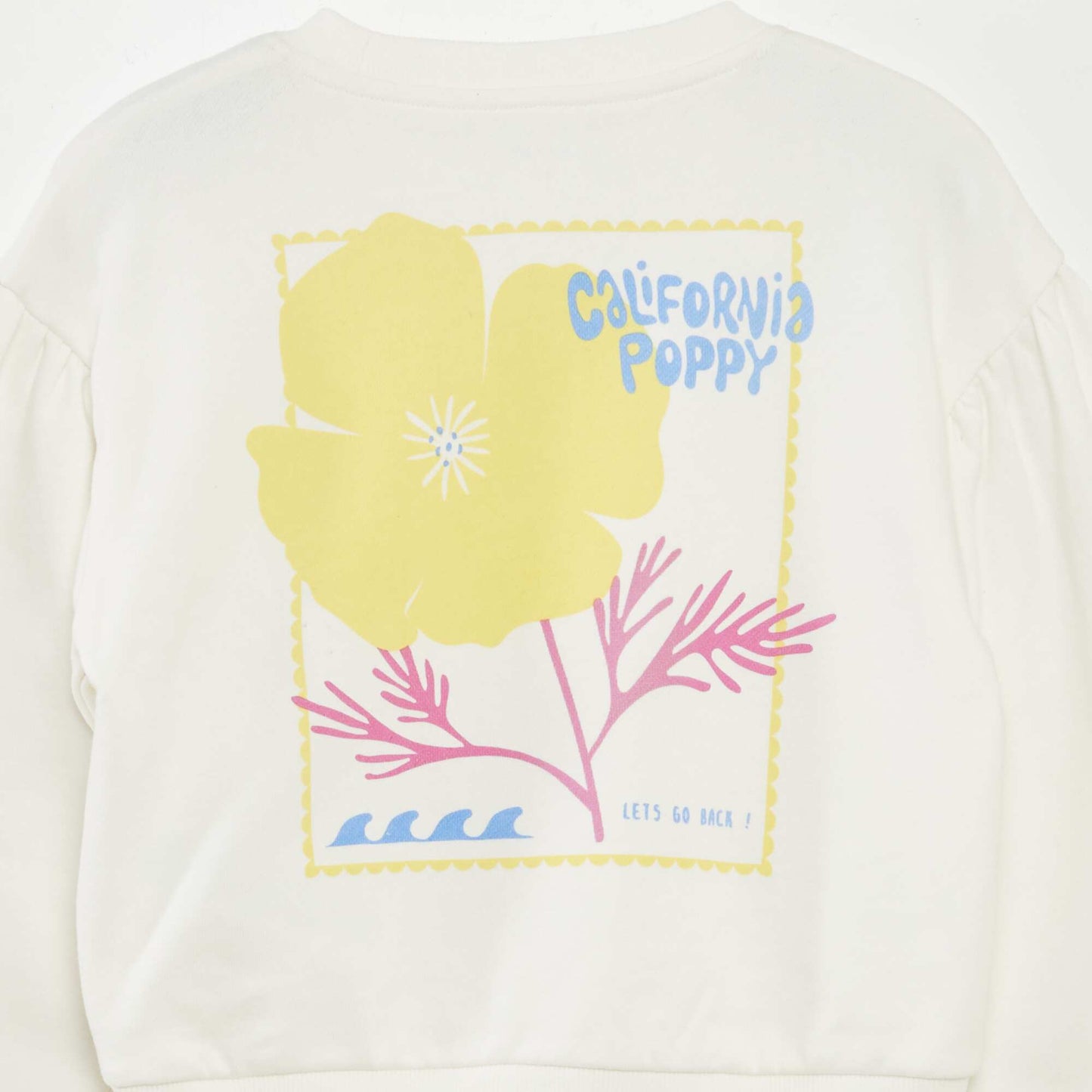 Sweat en molleton avec broderie poitrine BLANC