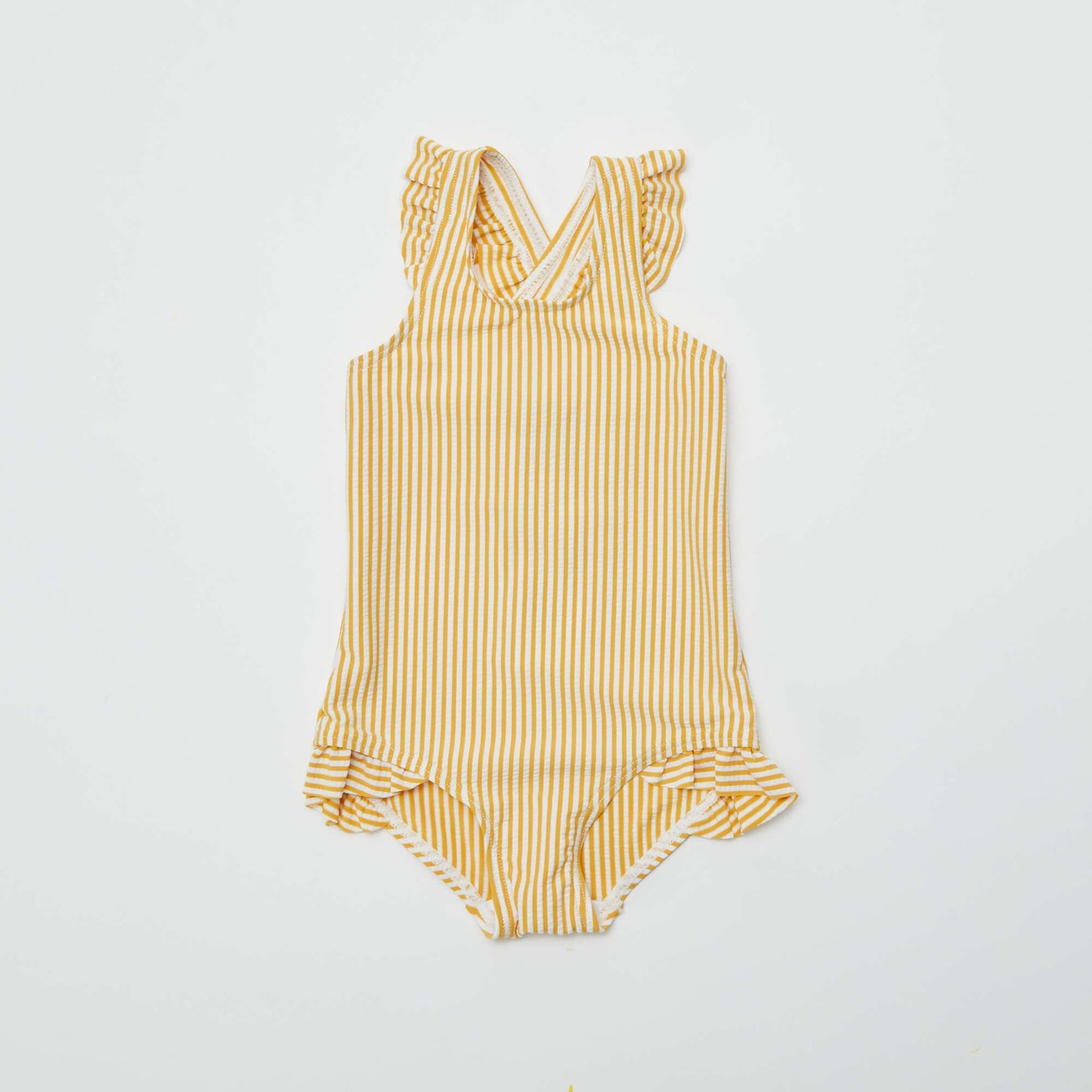 Maillot de bain avec volants - 1 pièce JAUNE
