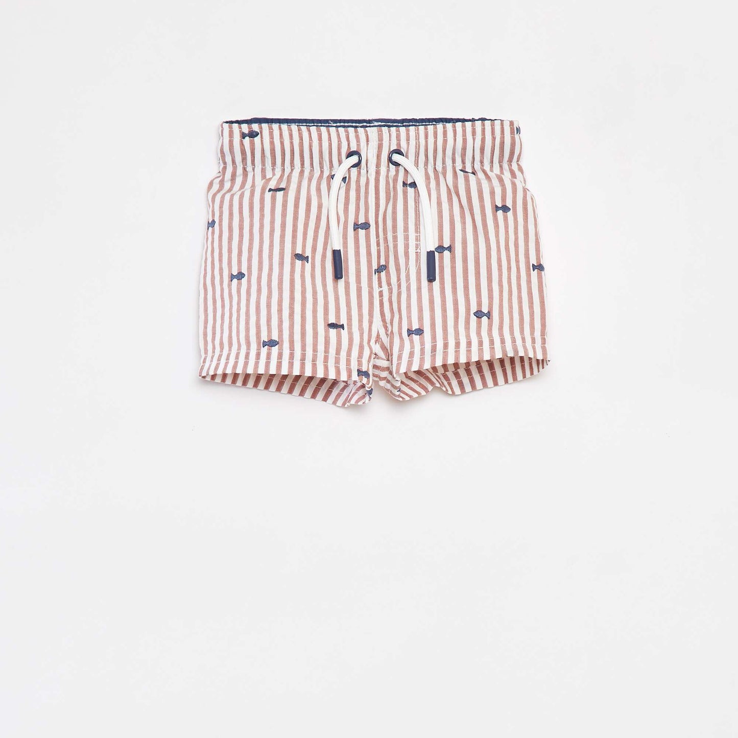 Short de bain à motif MARRON