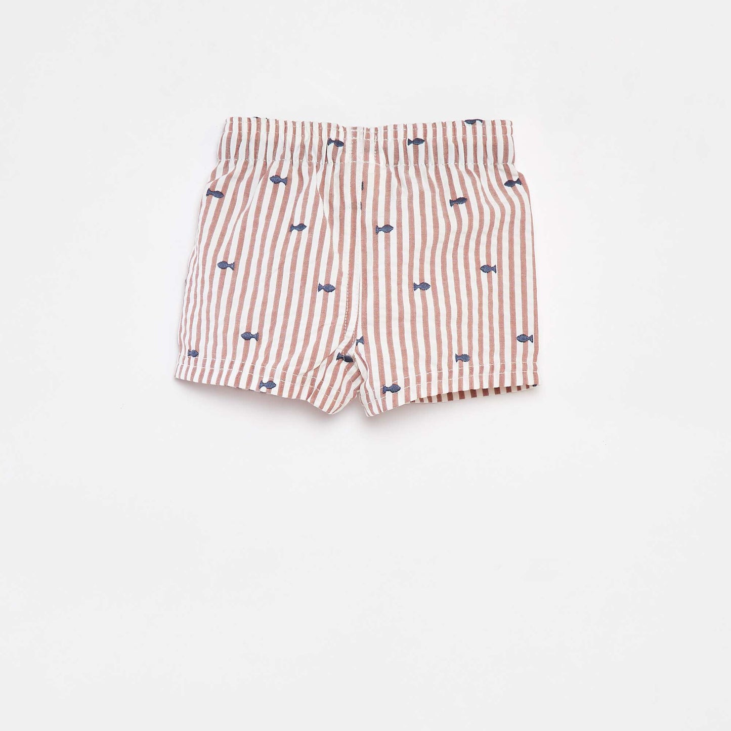 Short de bain à motif MARRON