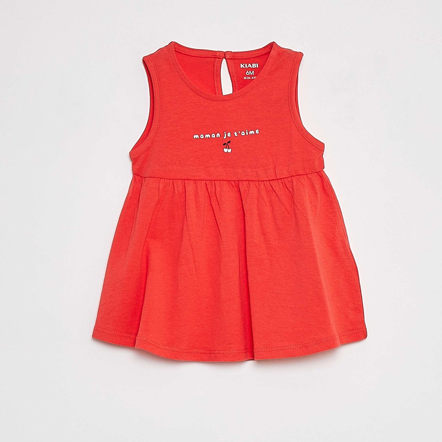 Robe à bretelles avec imprimé ROUGE