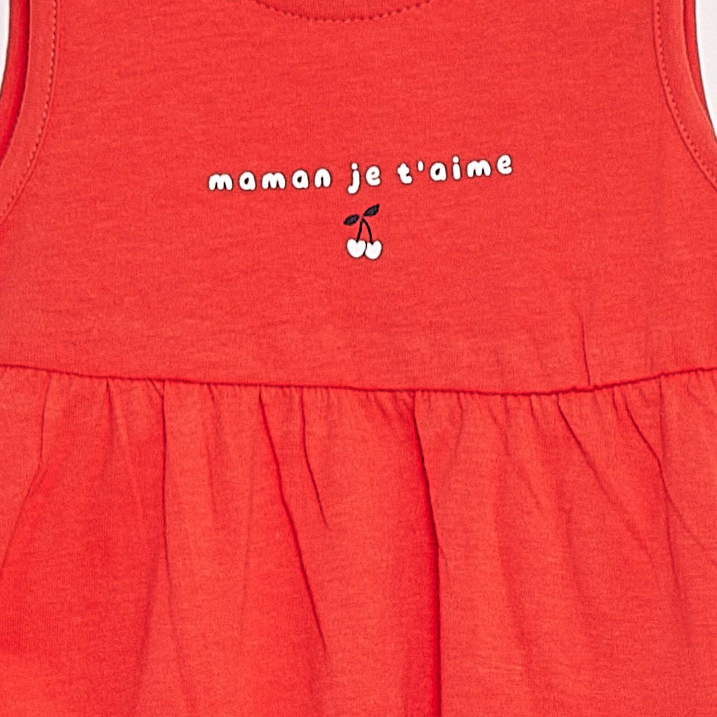 Robe à bretelles avec imprimé ROUGE