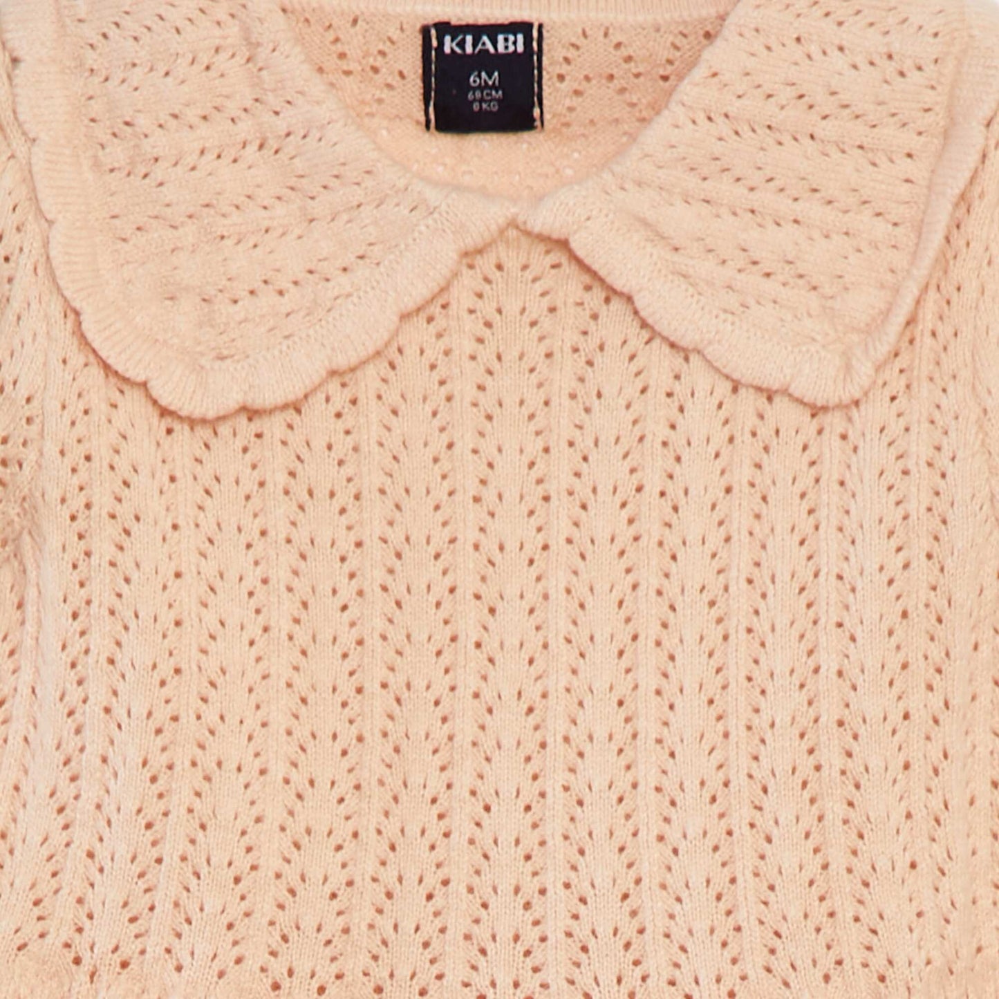 Robe en tricot avec col claudine BEIGE