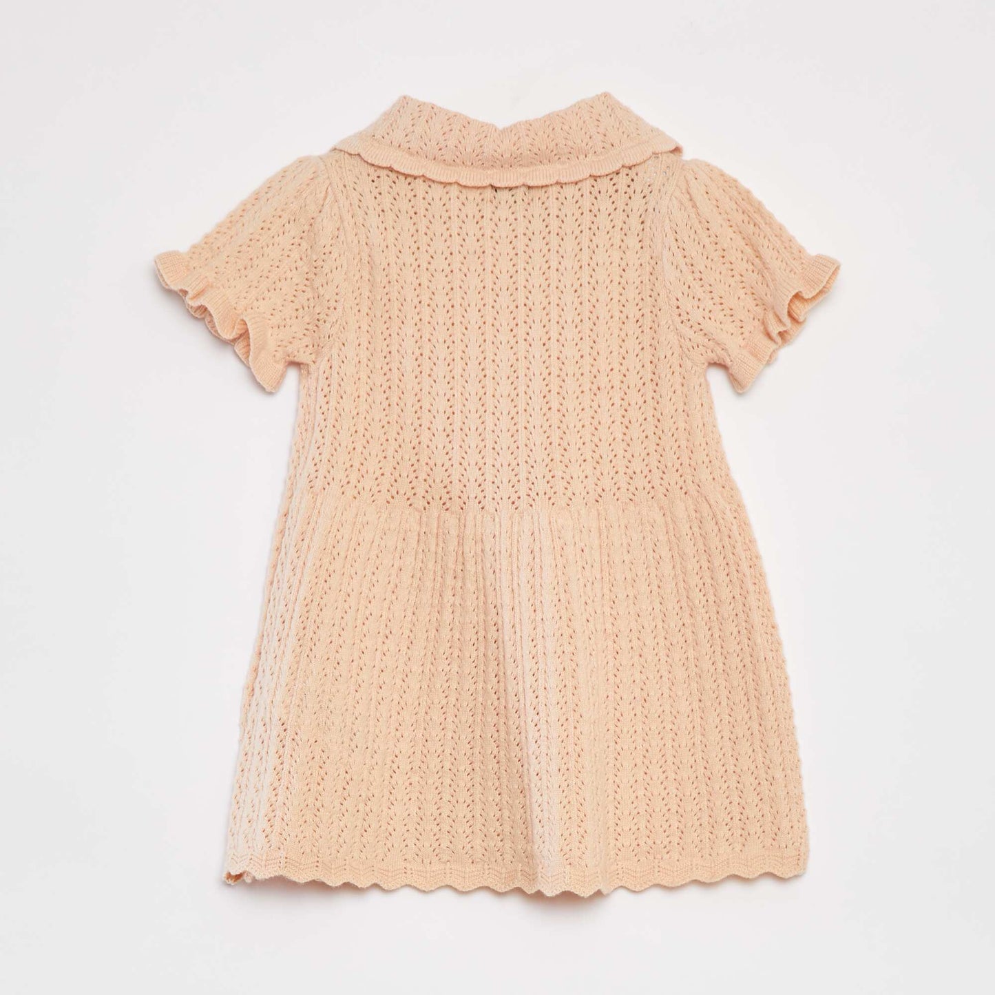 Robe en tricot avec col claudine BEIGE