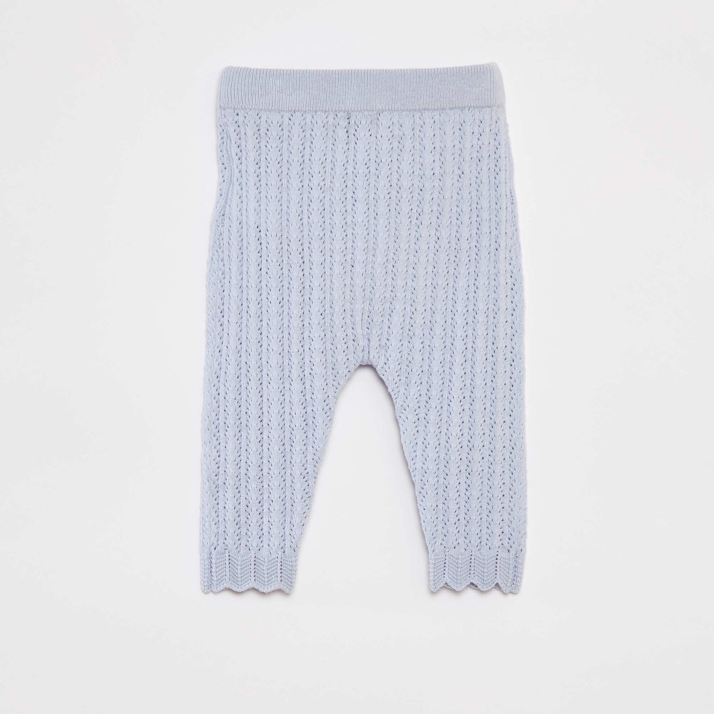 Ensemble t-blouse avec col fantaisiste + legging en tricot BLEU
