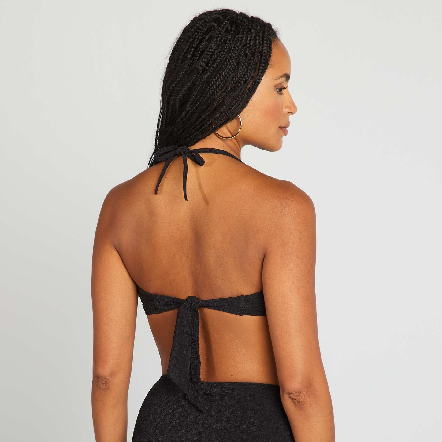 Bandeau de bain avec bijou entrebonnet NOIR