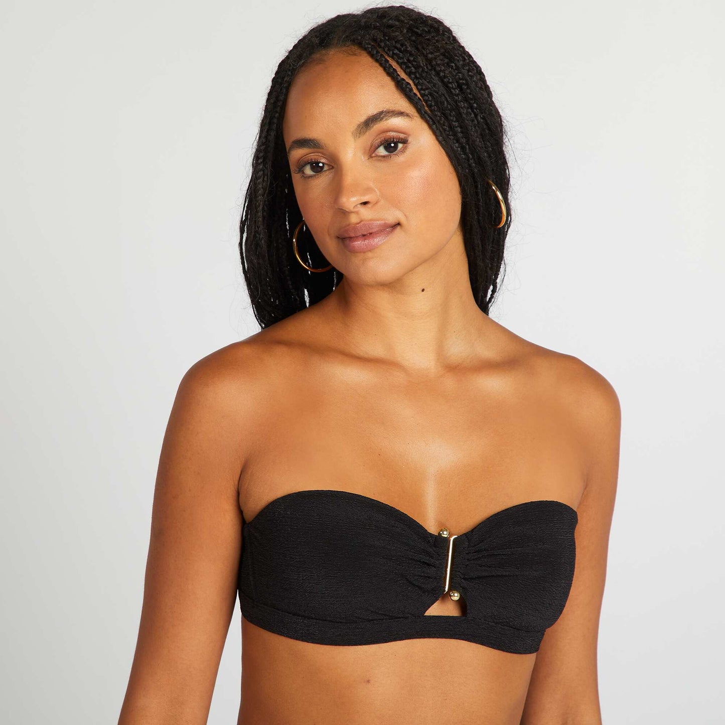 Bandeau de bain avec bijou entrebonnet NOIR