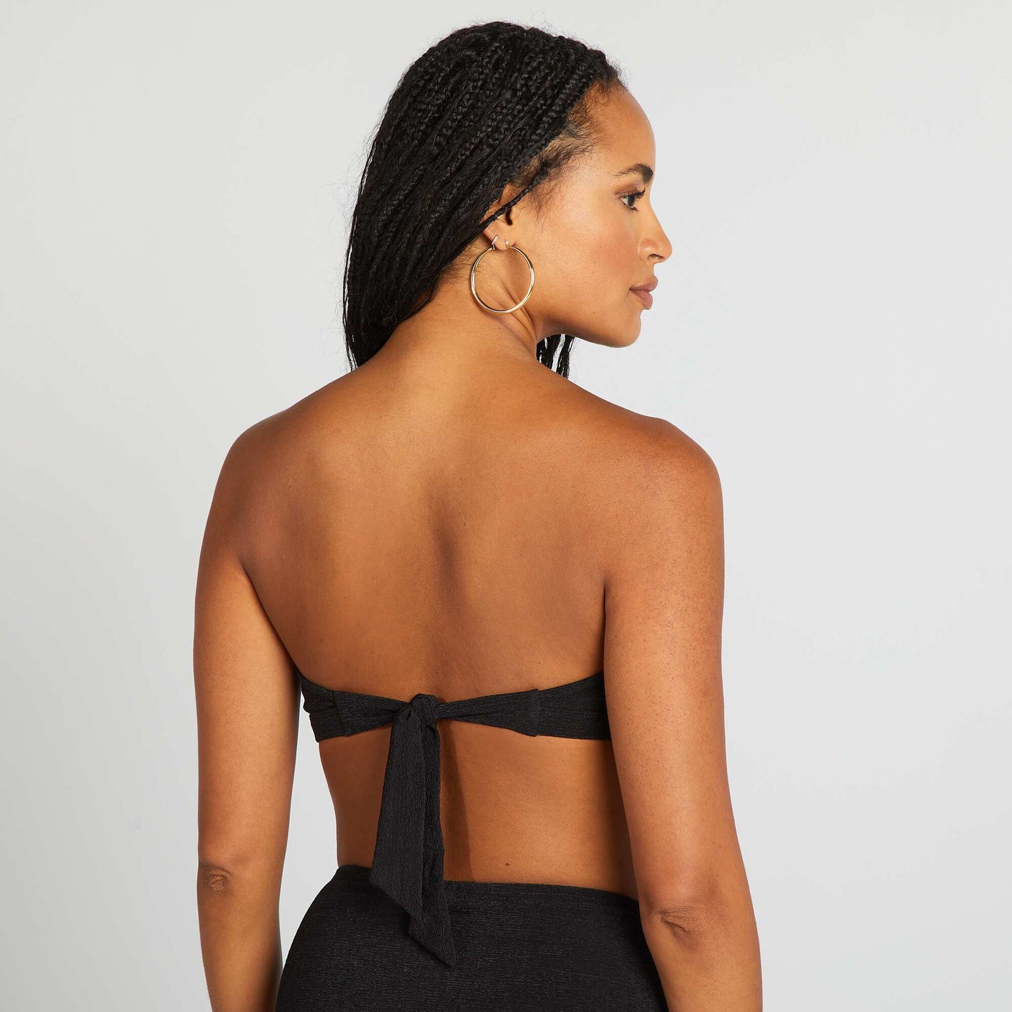 Bandeau de bain avec bijou entrebonnet NOIR