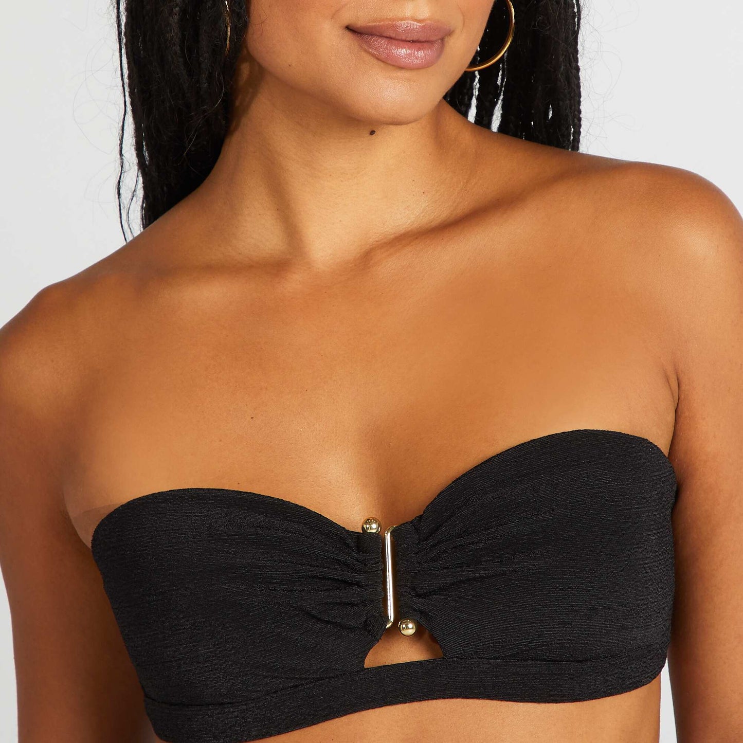 Bandeau de bain avec bijou entrebonnet NOIR