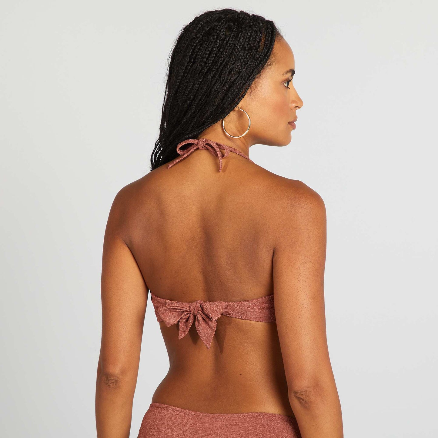 Bandeau de bain avec bijou entrebonnet MARRON